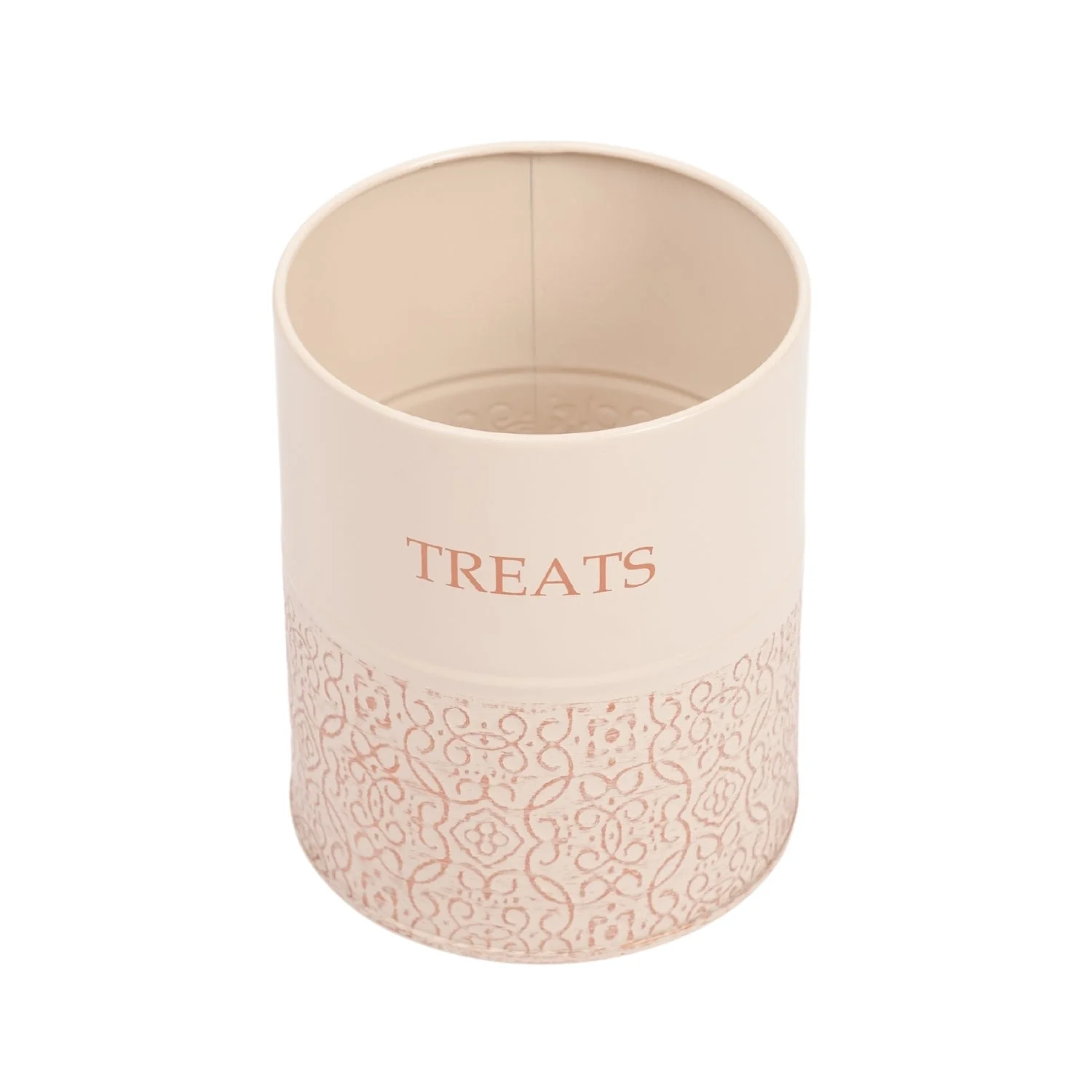 Country Living Dog Treat Canisters - Set of 2 Carbon Steel Jars with Bamboo Lids – White Swan - Image 10