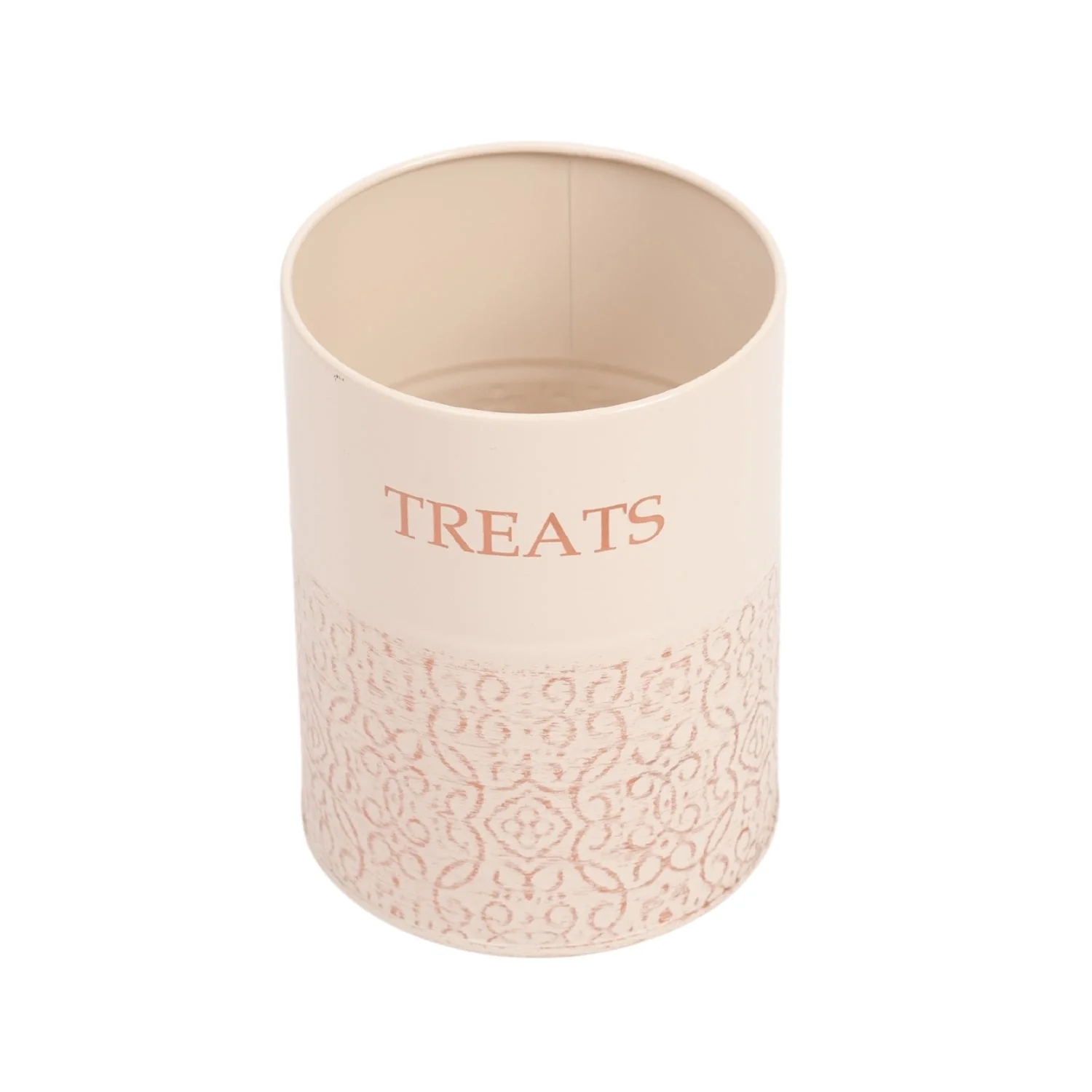Country Living Dog Treat Canisters - Set of 2 Carbon Steel Jars with Bamboo Lids – White Swan - Image 9