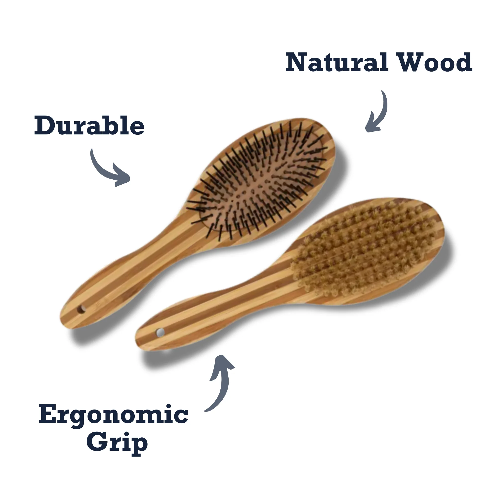 Country Living Dual-Sided Natural Wood Dog Brush - Ergonomic, Durable & Versatile - Image 5