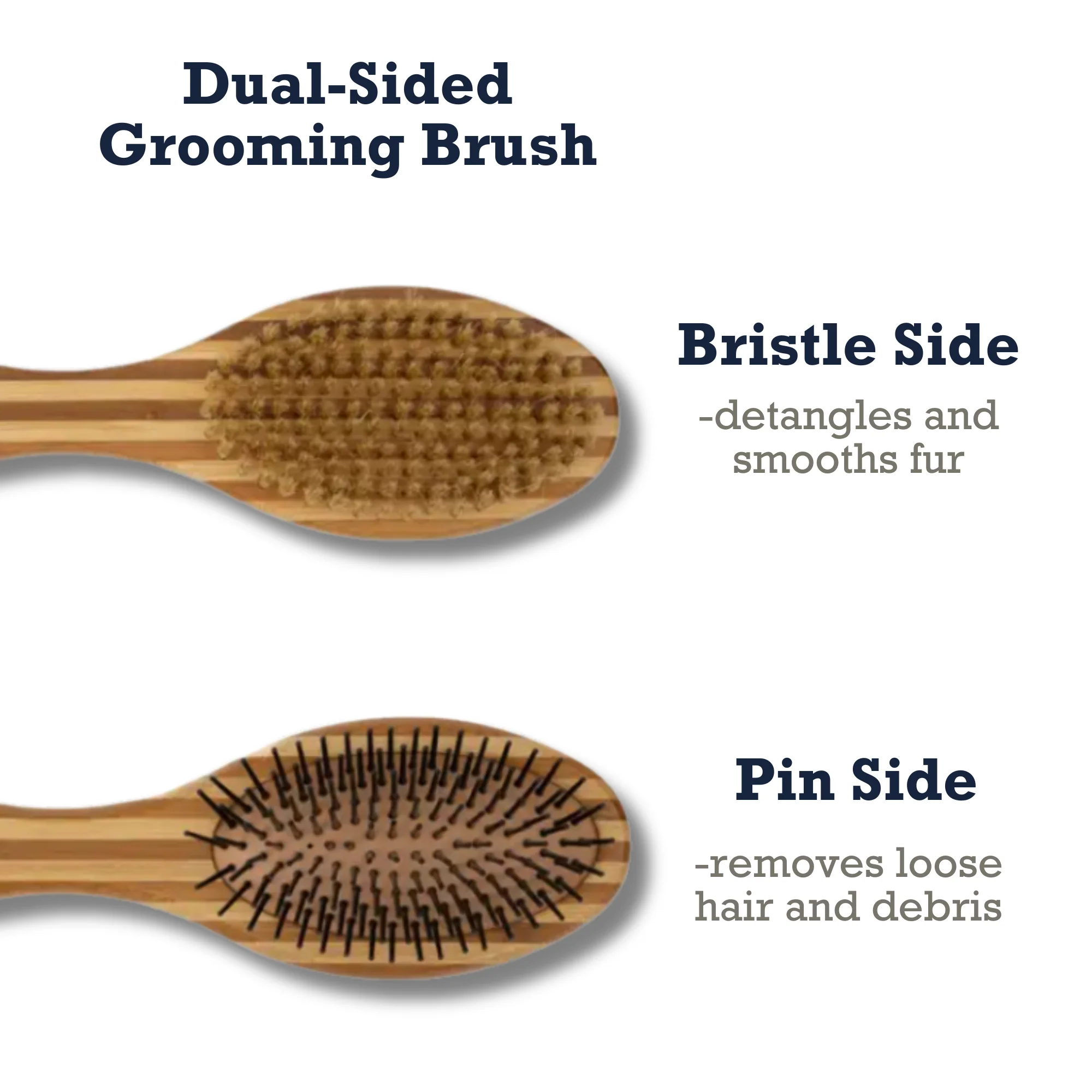 Country Living Dual-Sided Natural Wood Dog Brush - Ergonomic, Durable & Versatile - Image 6