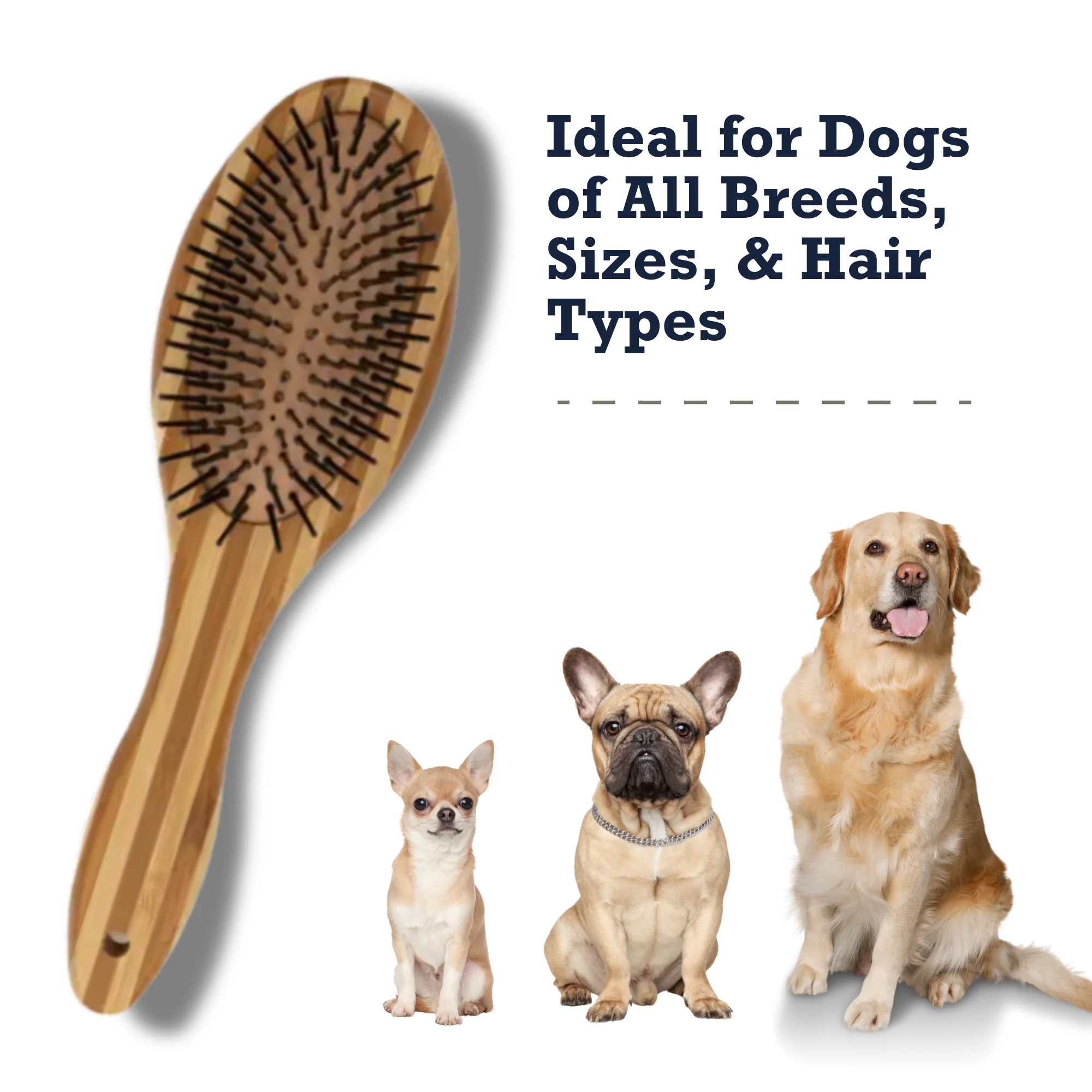 Country Living Dual-Sided Natural Wood Dog Brush - Ergonomic, Durable & Versatile - Image 7