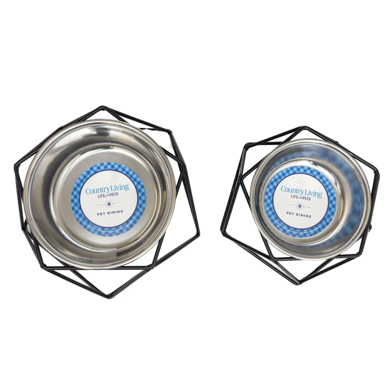 Country Living Elevated Single Dog Bowl Feeder – Geometric Design with Removable Stainless Steel Bowl - Image 5