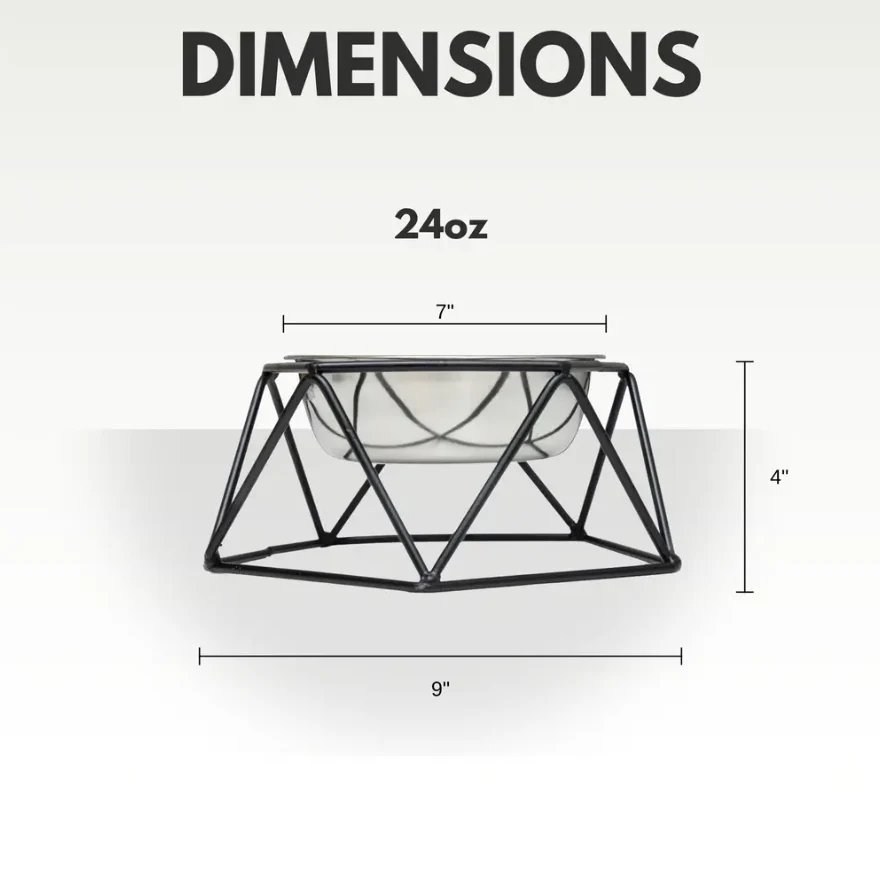 Country Living Elevated Single Dog Bowl Feeder – Geometric Design with Removable Stainless Steel Bowl - Image 7