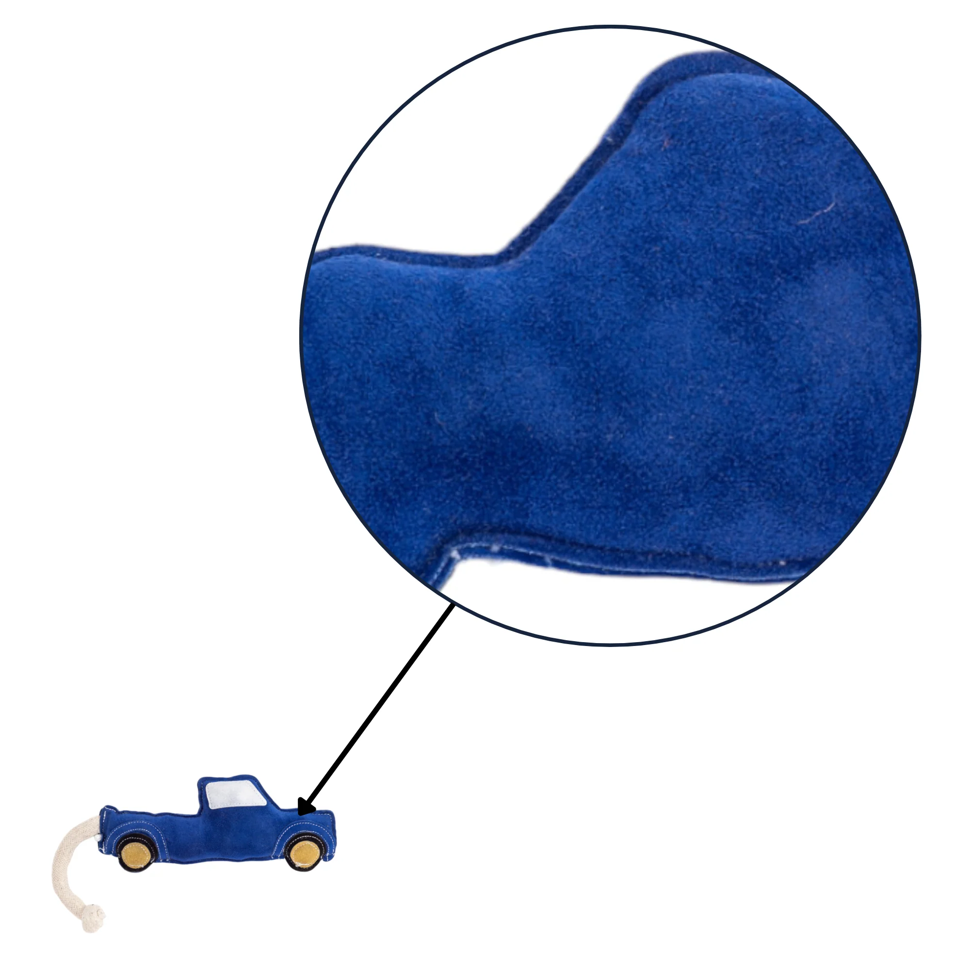 Country Living Faux Leather Blue Pickup Truck Dog Chew Toy, Durable, Safe and Non-Toxic - Image 7