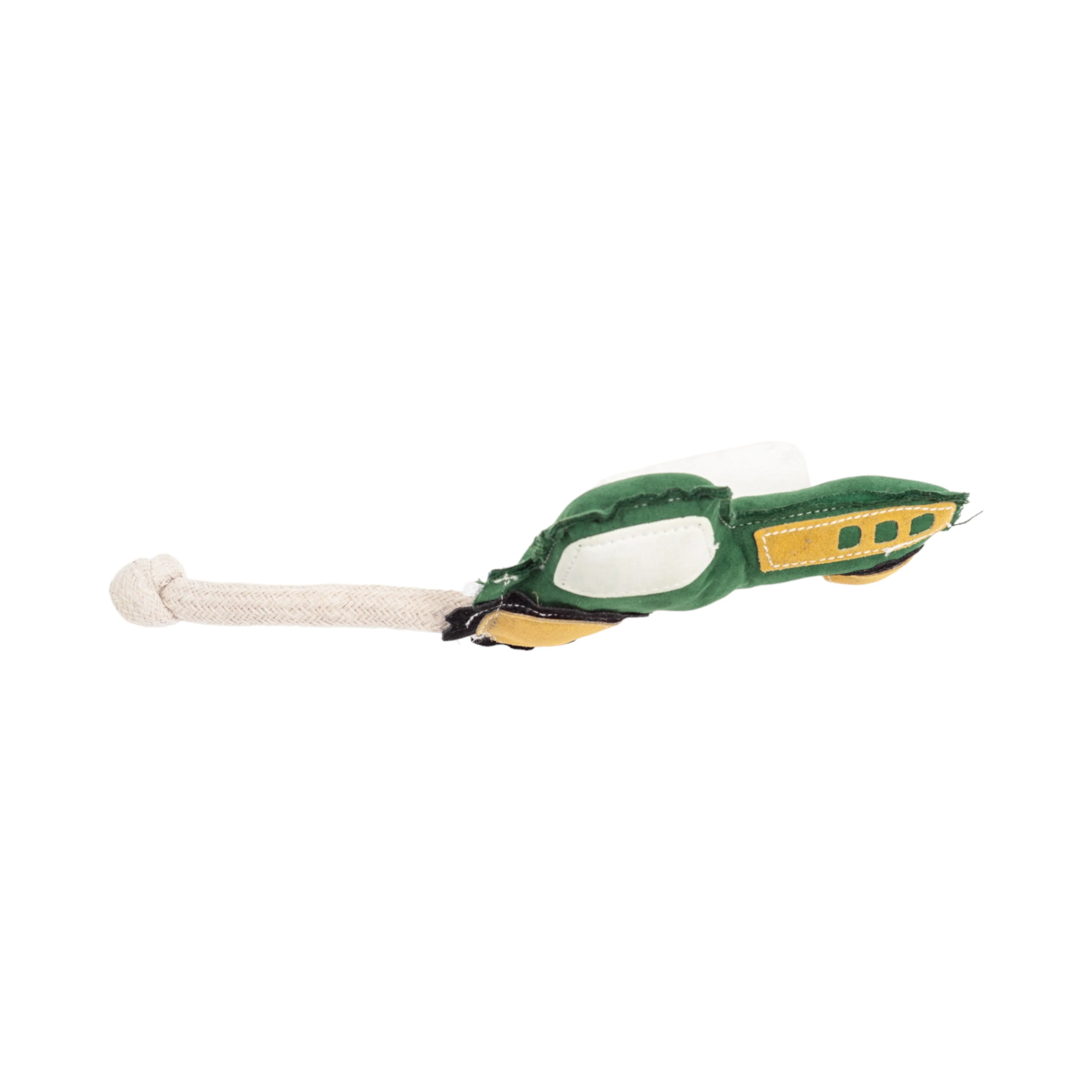 Country Living Faux Leather Green Tractor Dog Chew Toy, Durable, Safe and Non-Toxic - Image 3