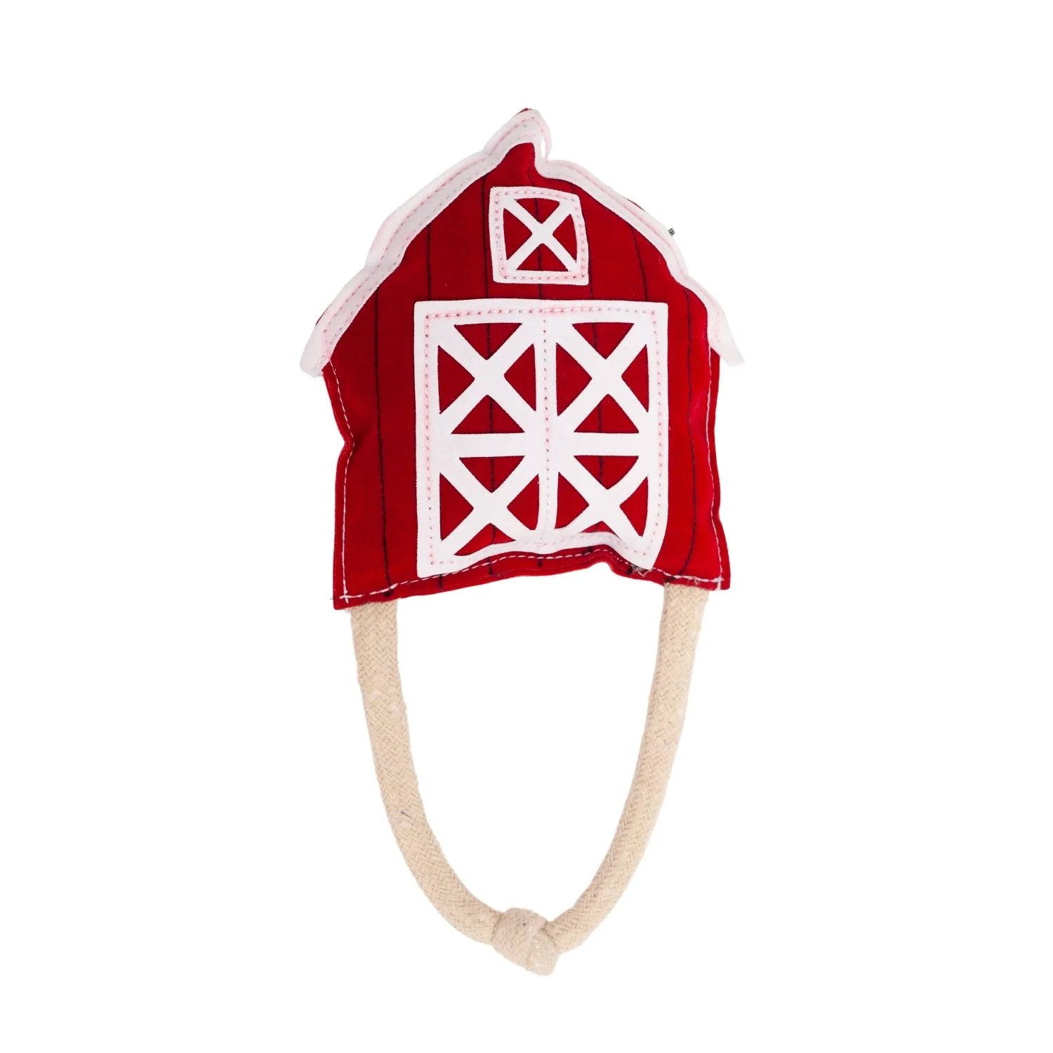 Country Living Faux Leather Red Barn Dog Chew Toy – Safe, Long-Lasting, and Non-Toxic - Image 4