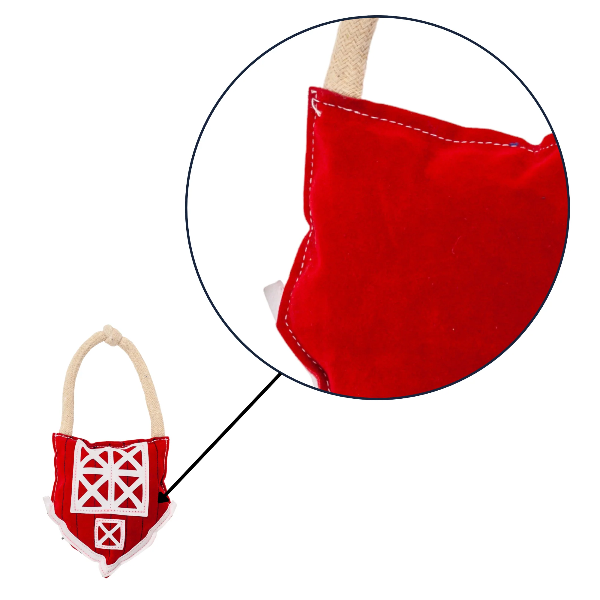 Country Living Faux Leather Red Barn Dog Chew Toy – Safe, Long-Lasting, and Non-Toxic - Image 6