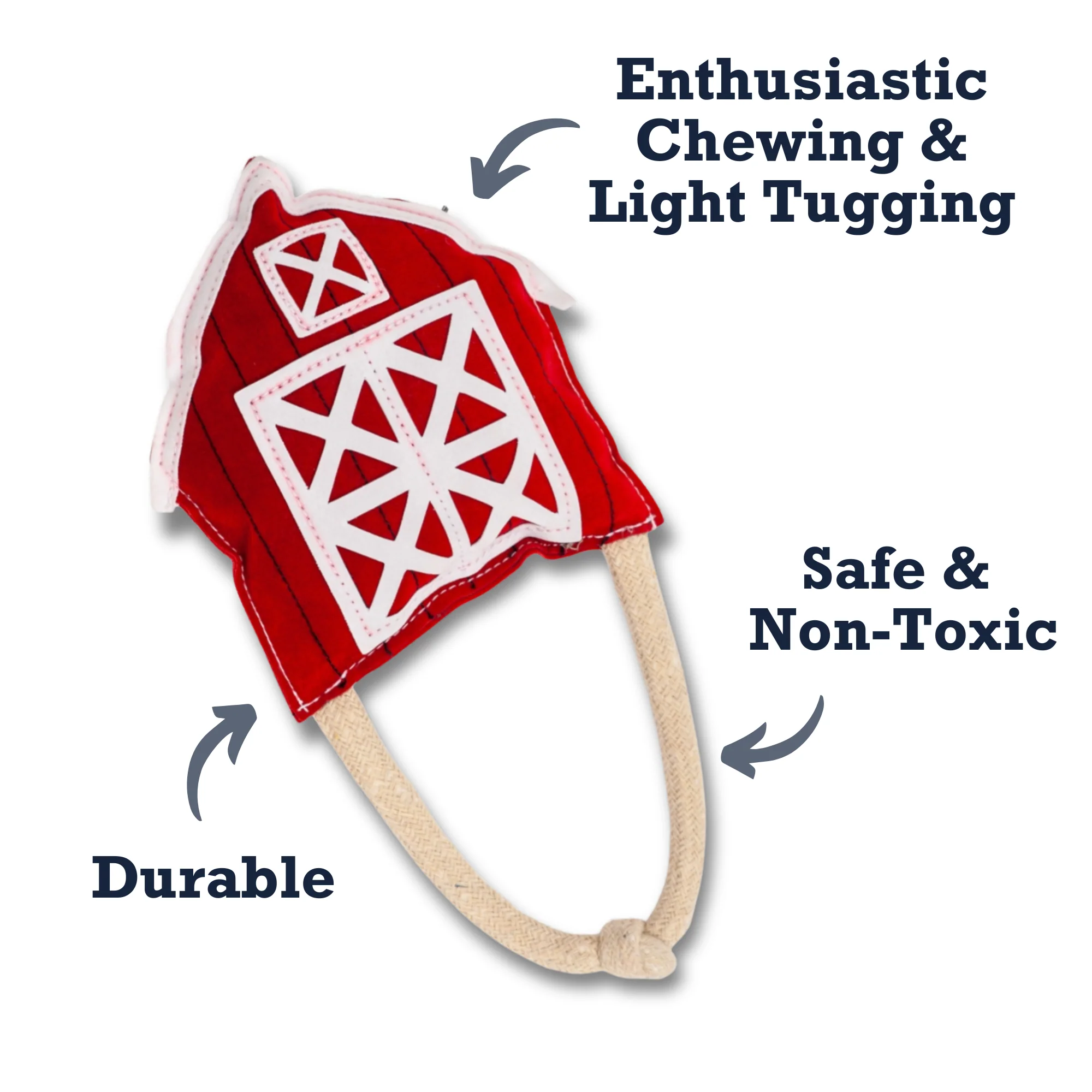 Country Living Faux Leather Red Barn Dog Chew Toy – Safe, Long-Lasting, and Non-Toxic - Image 7