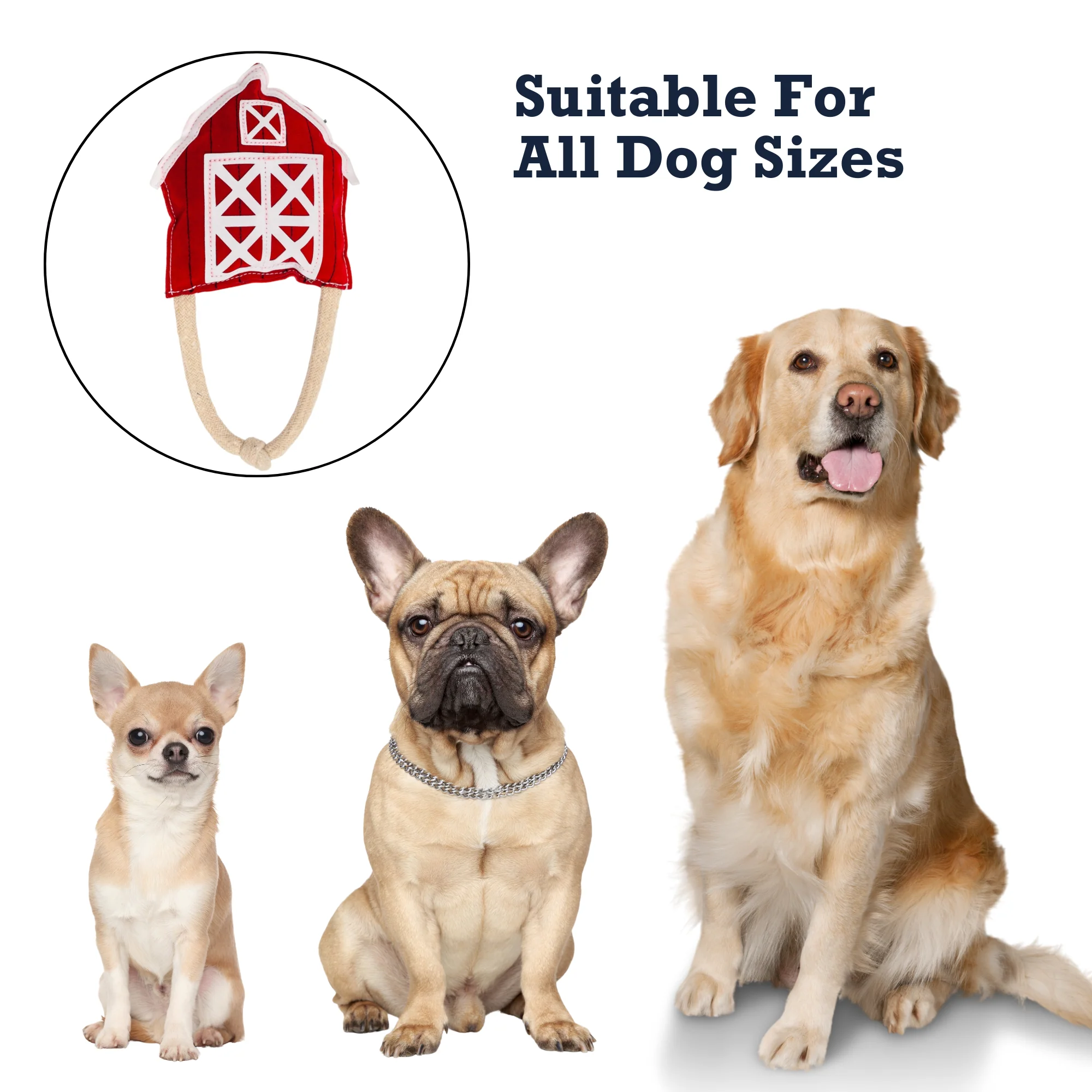 Country Living Faux Leather Red Barn Dog Chew Toy – Safe, Long-Lasting, and Non-Toxic - Image 8