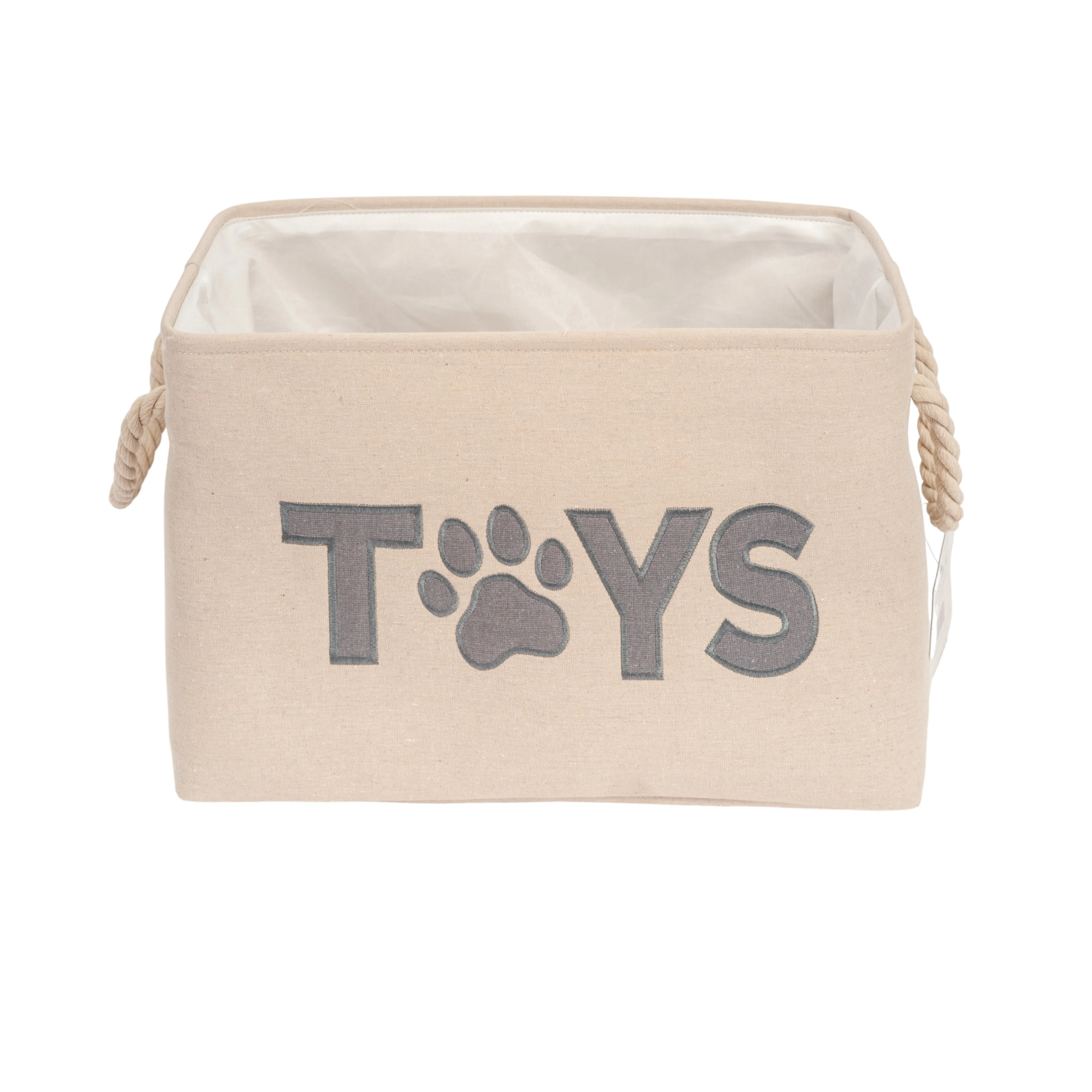 Country Living Foldable Fabric Dog Toy Storage Bin - Convenient Organizer for Pet Accessories - Image 2