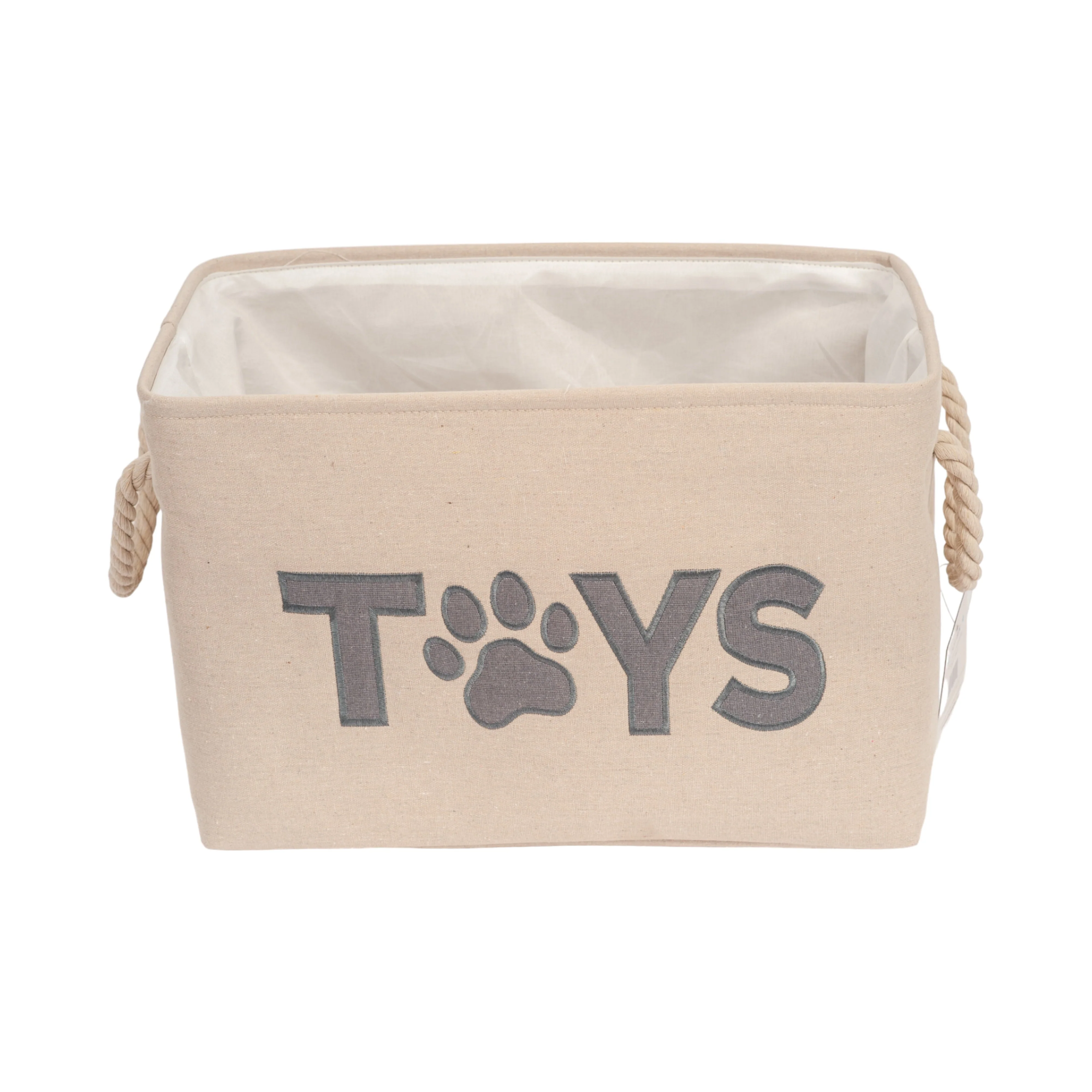 Country Living Foldable Fabric Dog Toy Storage Bin - Convenient Organizer for Pet Accessories - Image 3