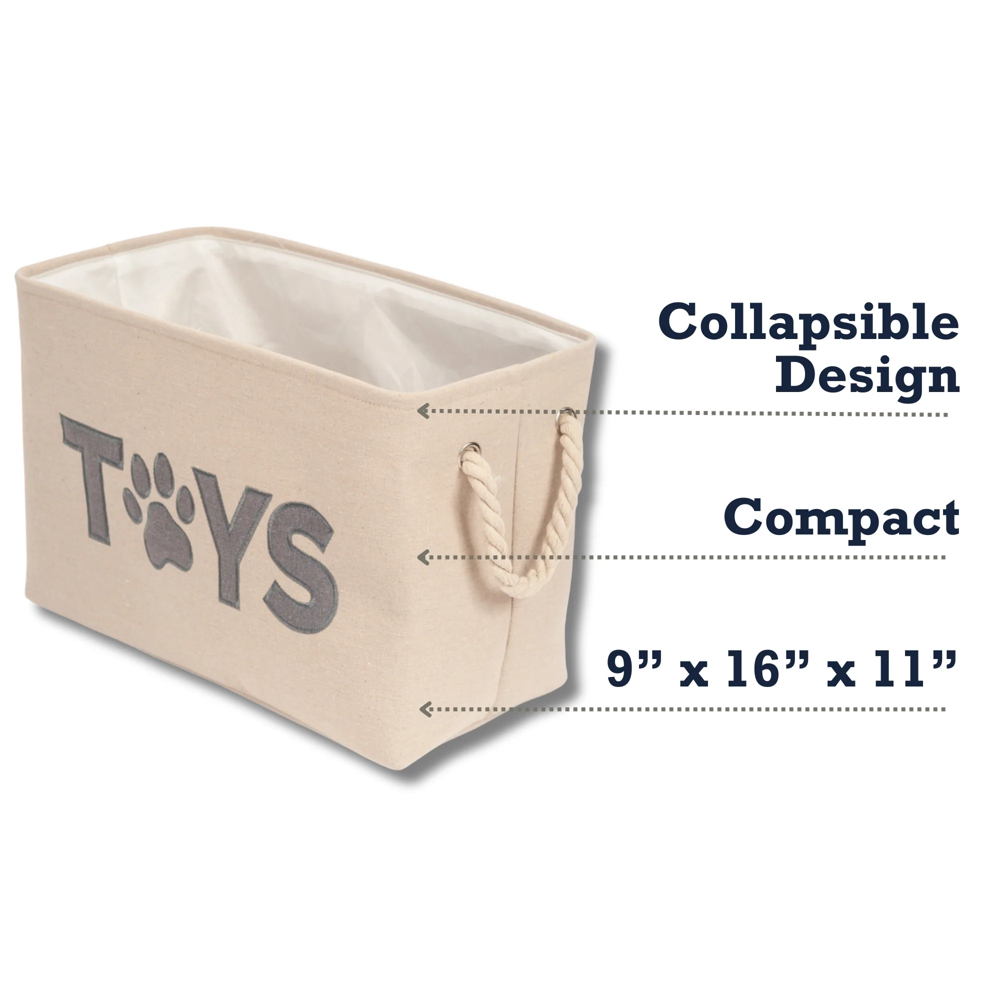 Country Living Foldable Fabric Dog Toy Storage Bin - Convenient Organizer for Pet Accessories - Image 7