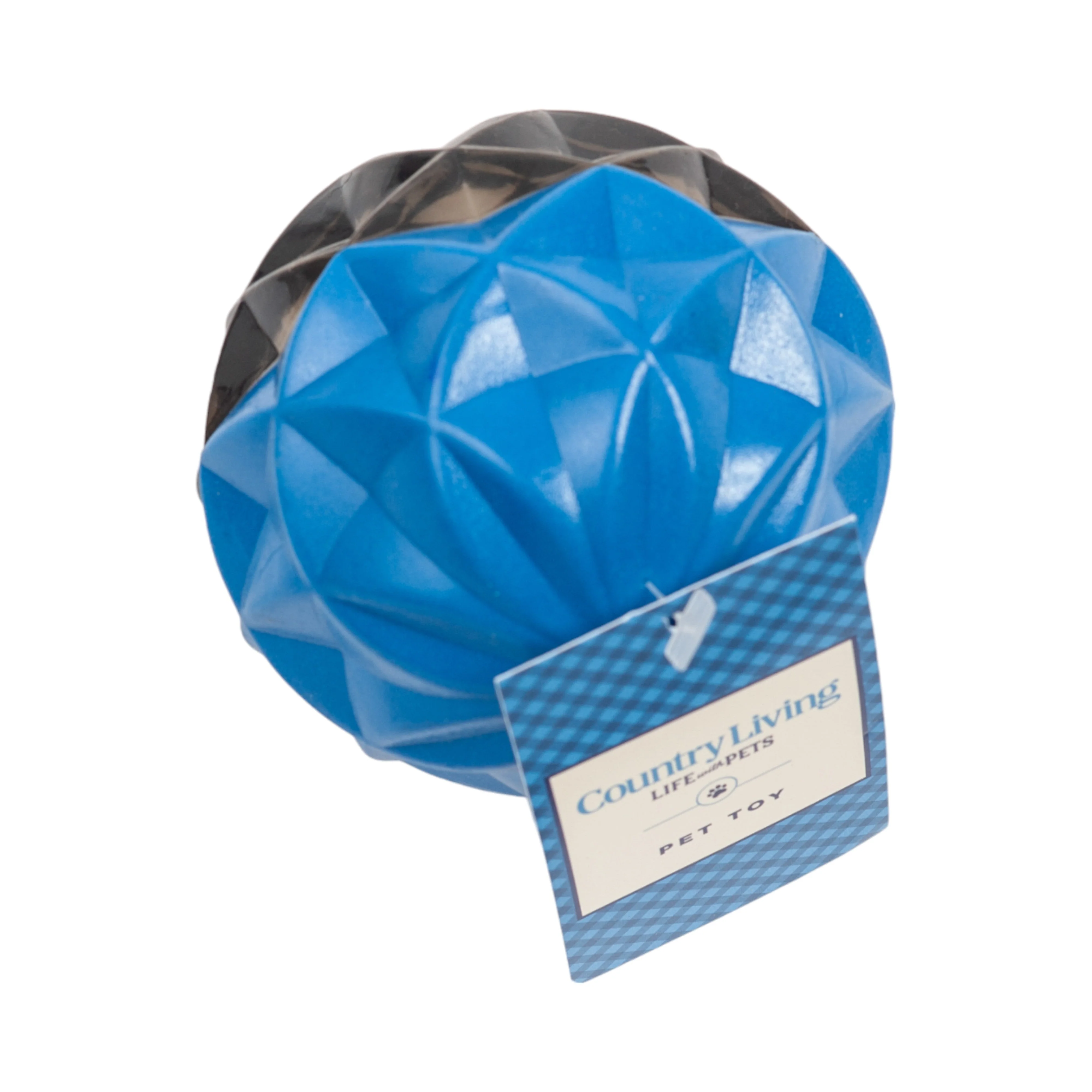 Country Living Geometric Textured Ball Dog Chew Toy, Interactive Rubber Toy for Mental Stimulation – Large - Image 2