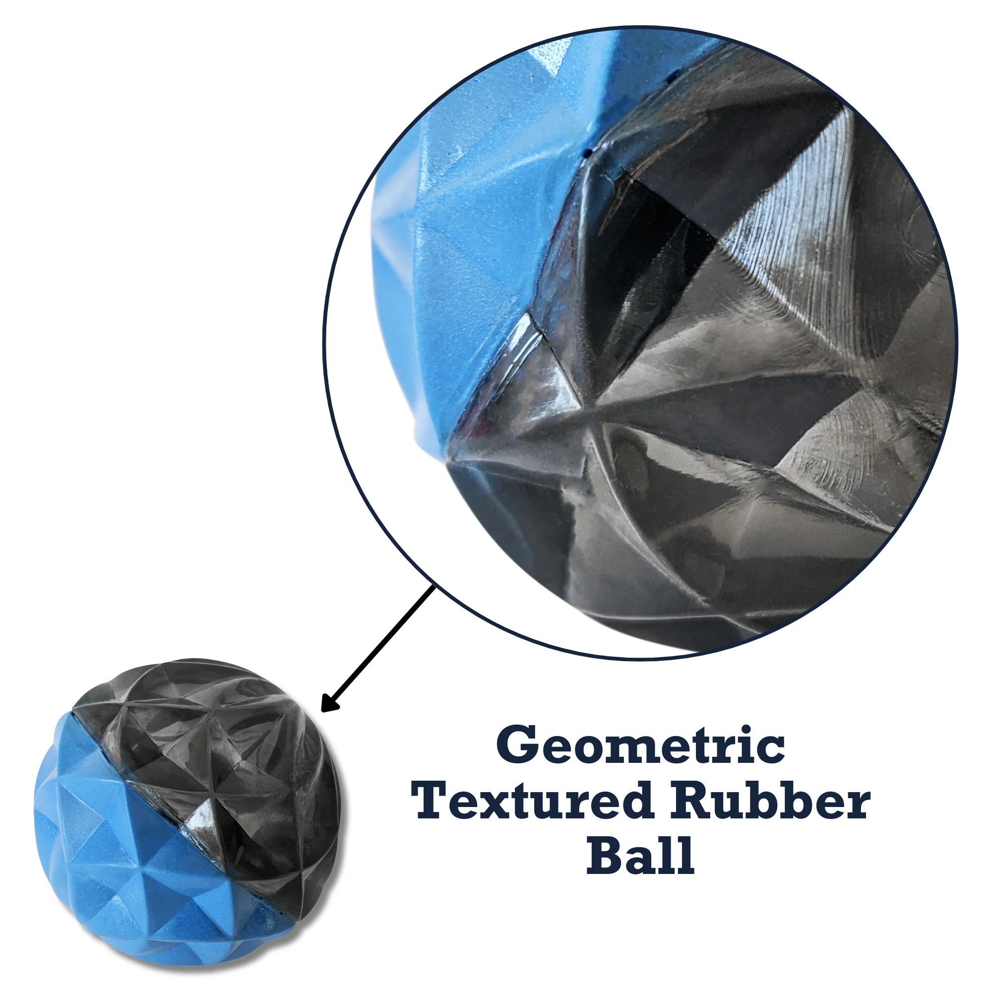 Country Living Geometric Textured Ball Dog Chew Toy, Interactive Rubber Toy for Mental Stimulation – Large - Image 6