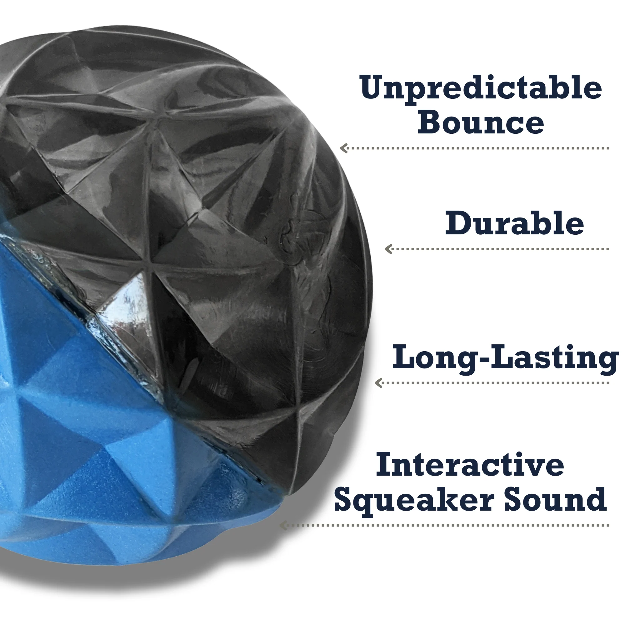 Country Living Geometric Textured Ball Dog Chew Toy, Interactive Rubber Toy for Mental Stimulation – Large - Image 7