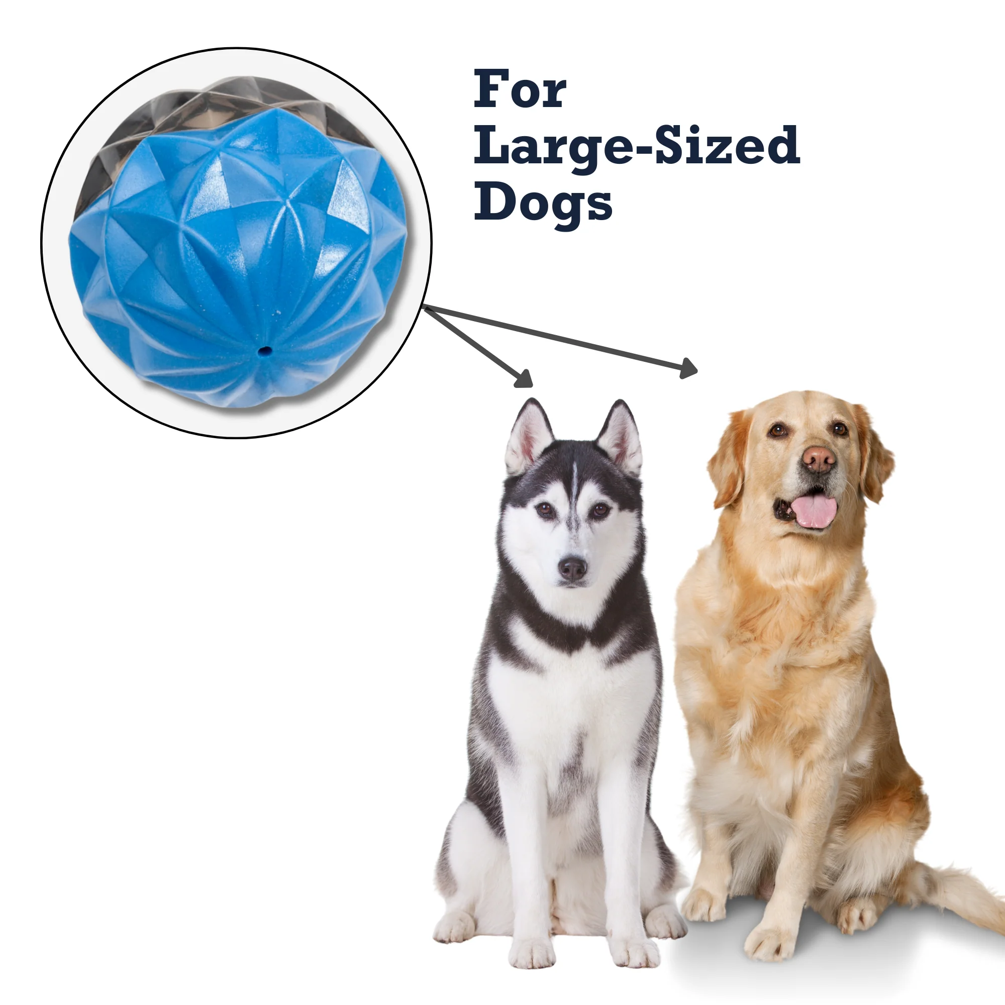 Country Living Geometric Textured Ball Dog Chew Toy, Interactive Rubber Toy for Mental Stimulation – Large - Image 8