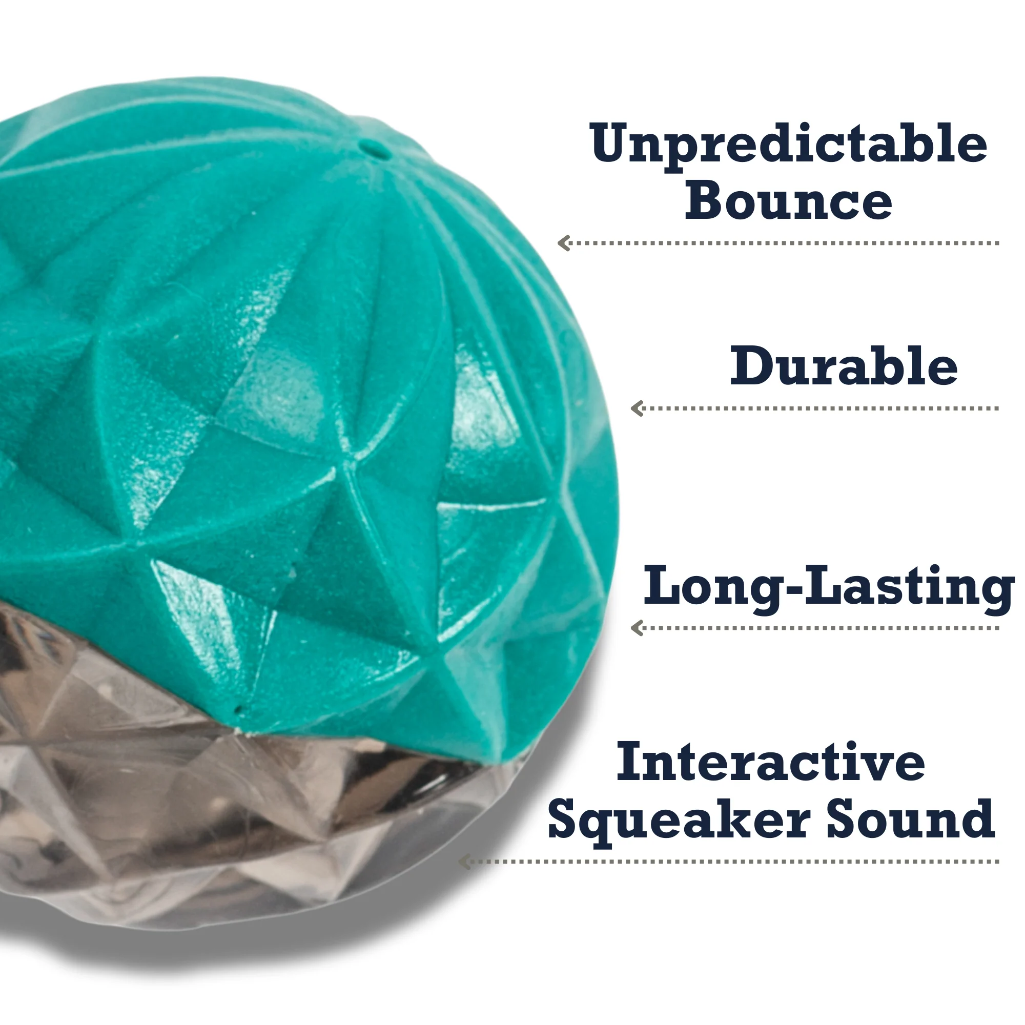 Country Living Geometric Textured Ball Dog Chew Toy, Interactive Rubber Toy for Mental Stimulation – Small - Image 7