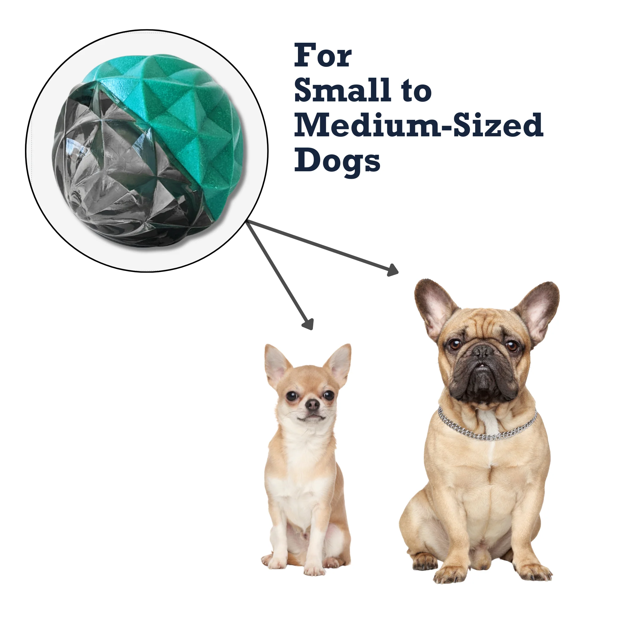 Country Living Geometric Textured Ball Dog Chew Toy, Interactive Rubber Toy for Mental Stimulation – Small - Image 8