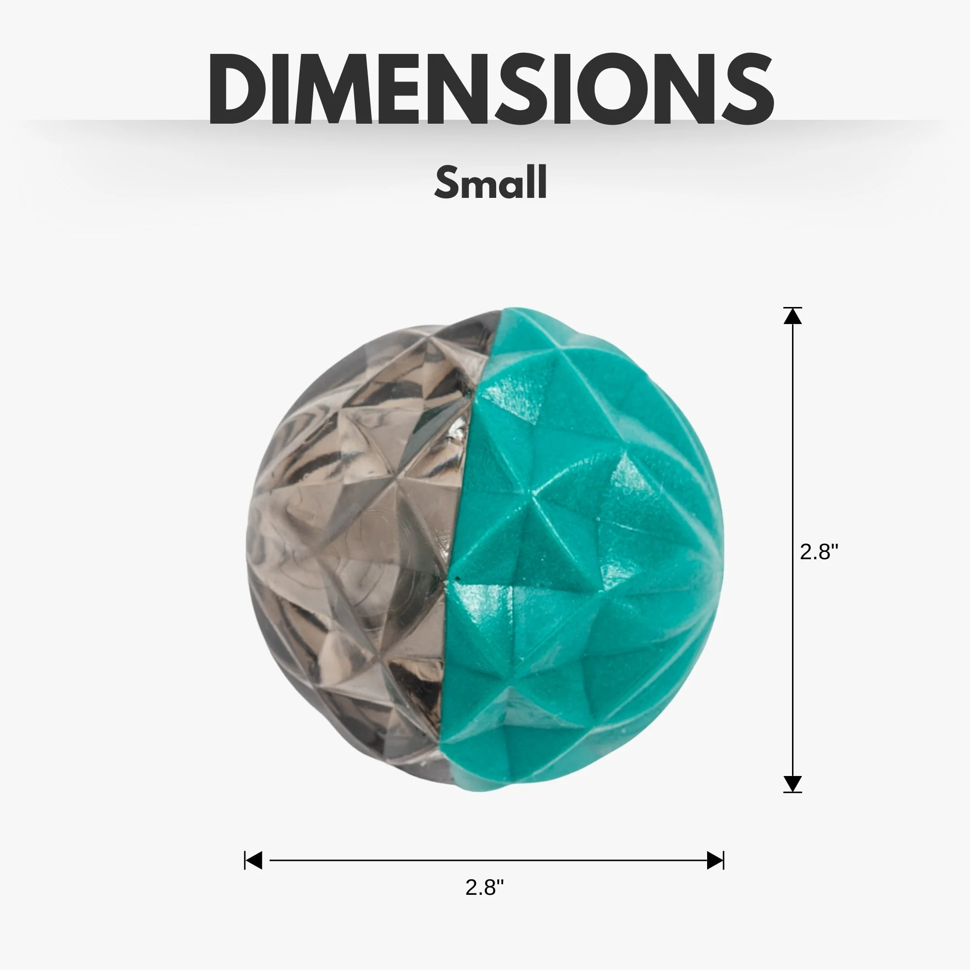 Country Living Geometric Textured Ball Dog Chew Toy, Interactive Rubber Toy for Mental Stimulation – Small - Image 9