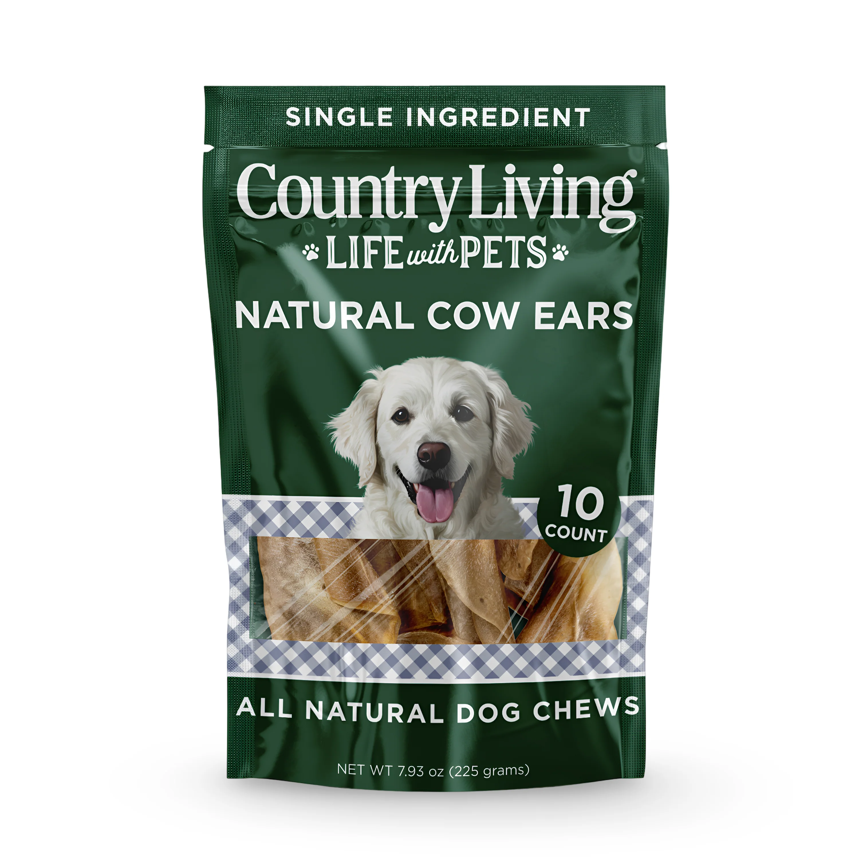 Country Living Natural Cow Ears Dog Chews – 10 Count Bag – All-Natural, Single-Ingredient, Long-Lasting Dog Chews – High-Protein, Low-Fat, Rawhide-Free – Supports Dental Health - Image 2