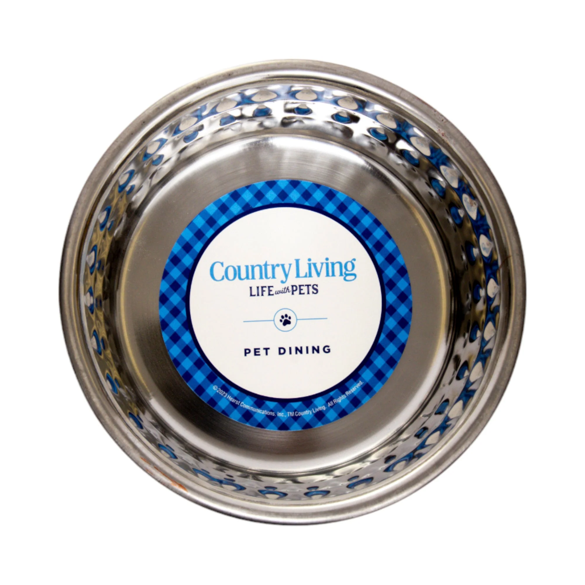 Country Living Set of 2 Hammered Stainless Steel Dog Bowls – Lavender - Image 5