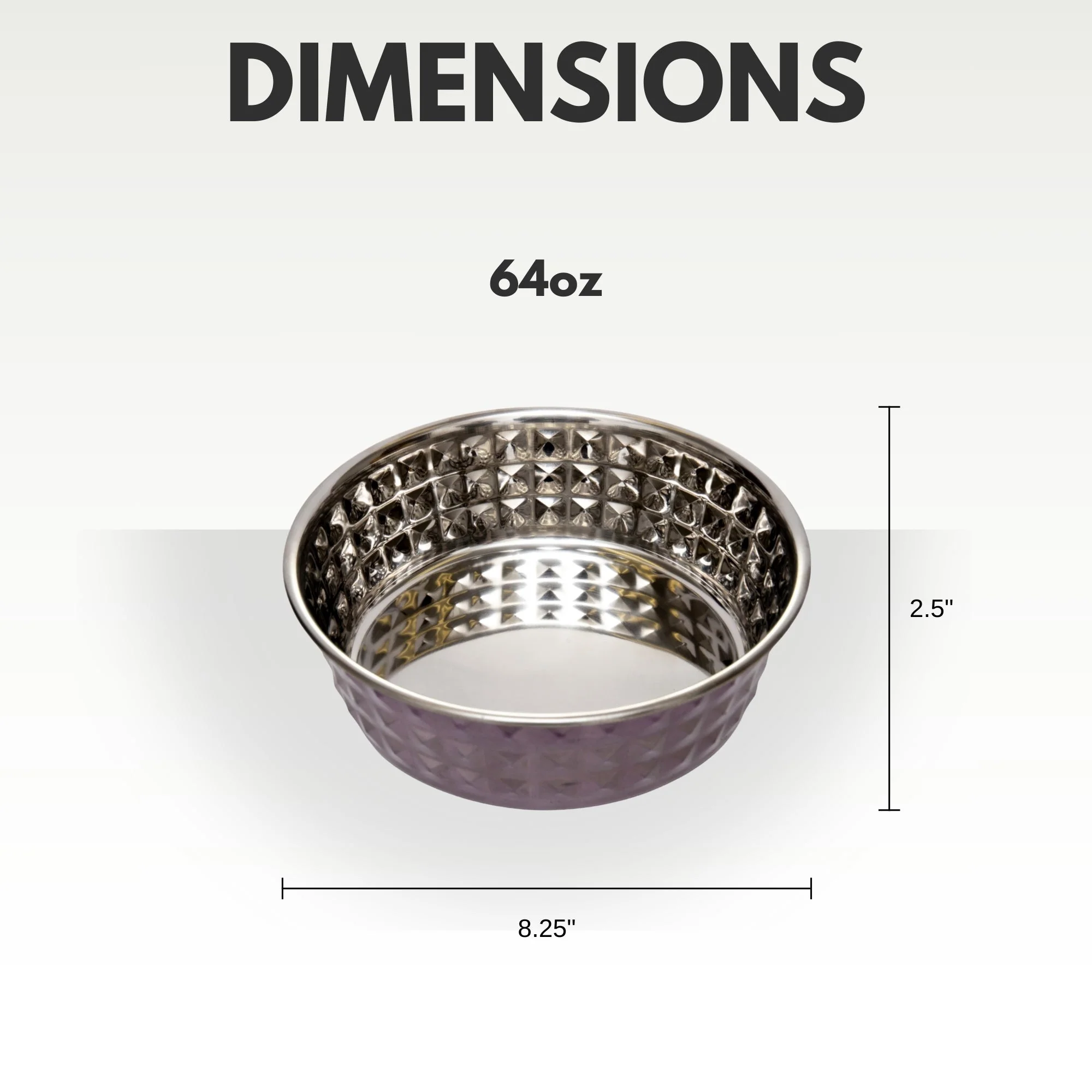 Country Living Set of 2 Hammered Stainless Steel Dog Bowls – Lavender - Image 9