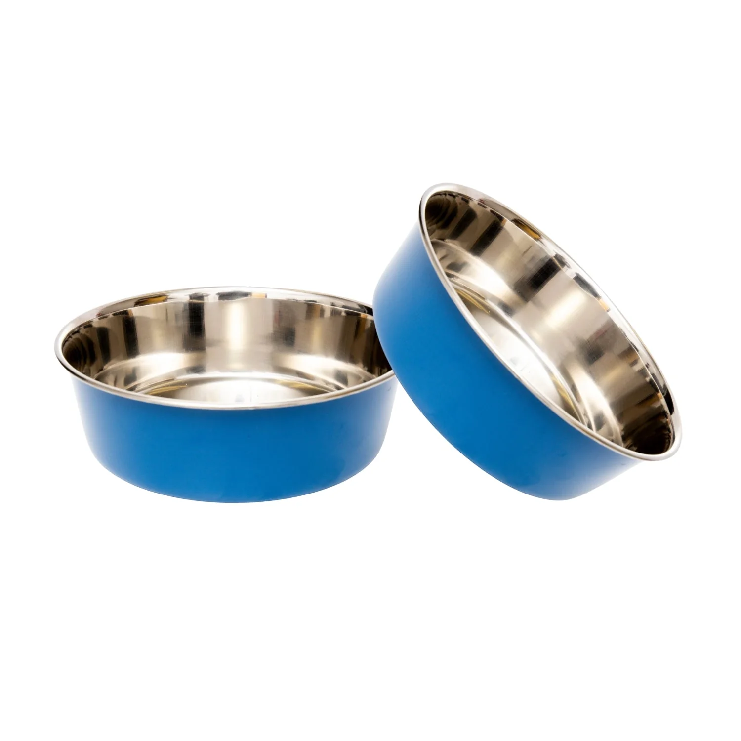 Country Living Set of 2 Heavy Gauge Stainless Steel Dog Bowls - Perfect for Food & Water - Image 2