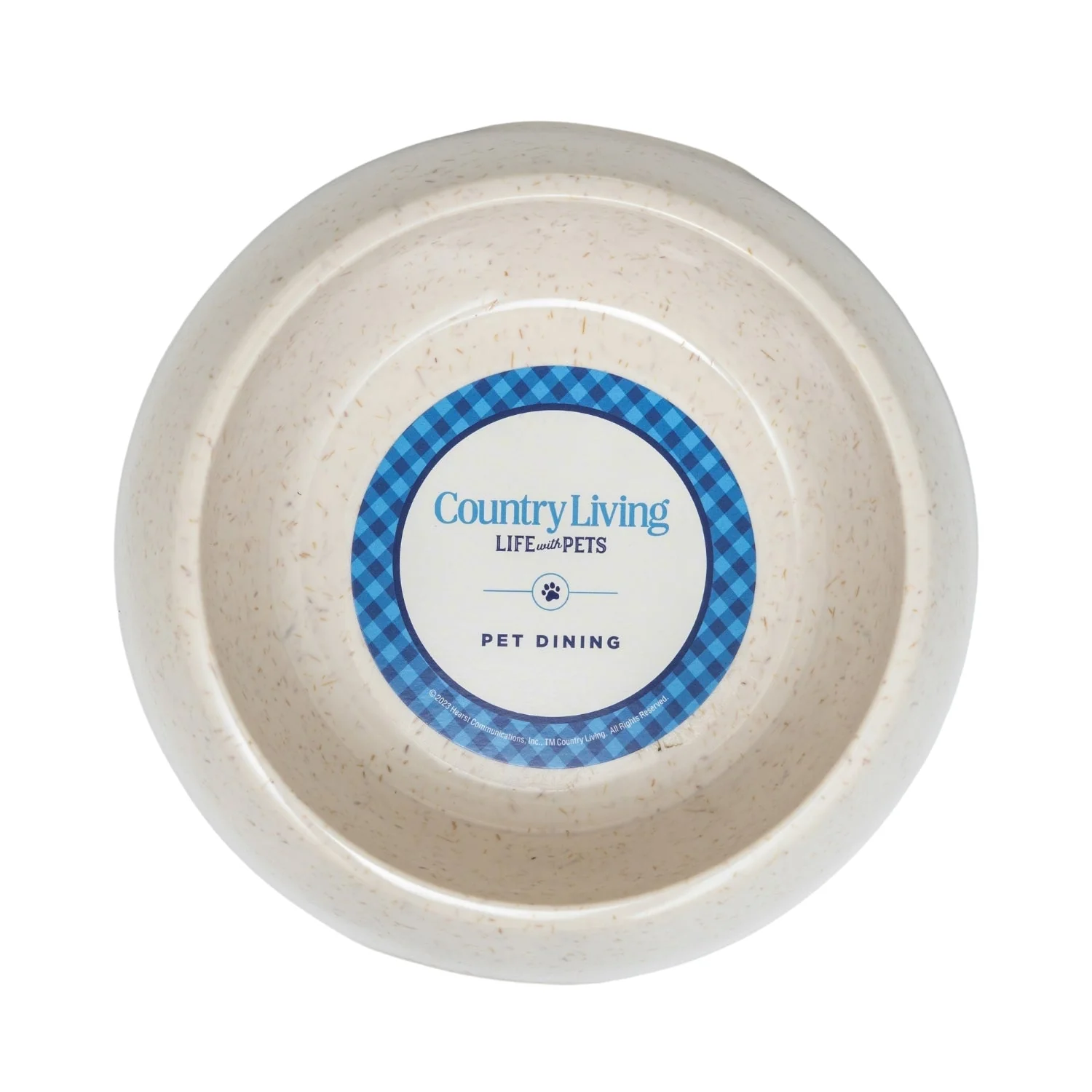 Country Living Set of 2 Natural Fiber Dog Bowls – White Swan - Image 3