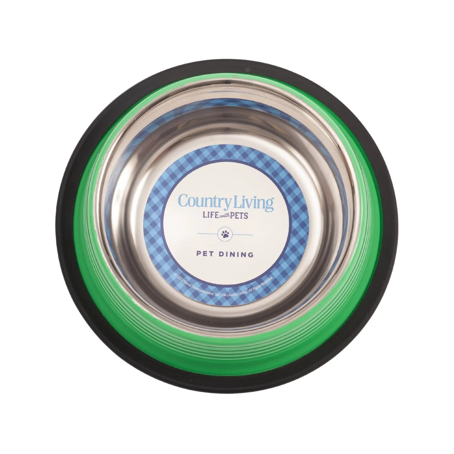 Country Living Set of 2 Ribbed Non-Slip Pet Bowls – Irish Green - Image 4