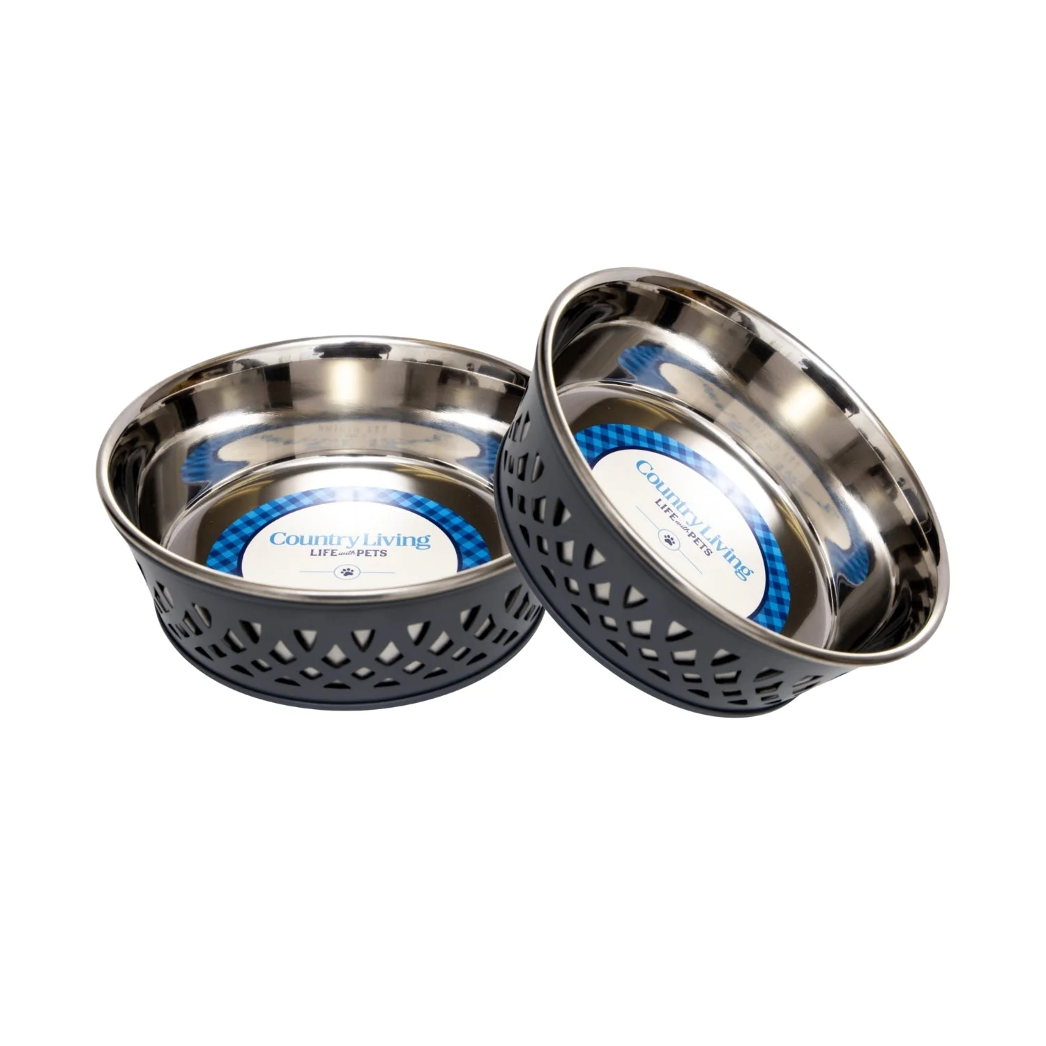 Country Living Set of 2 Stainless Steel Dog Bowls – Farmhouse Style, Ideal for Small to Medium Dogs - Image 13