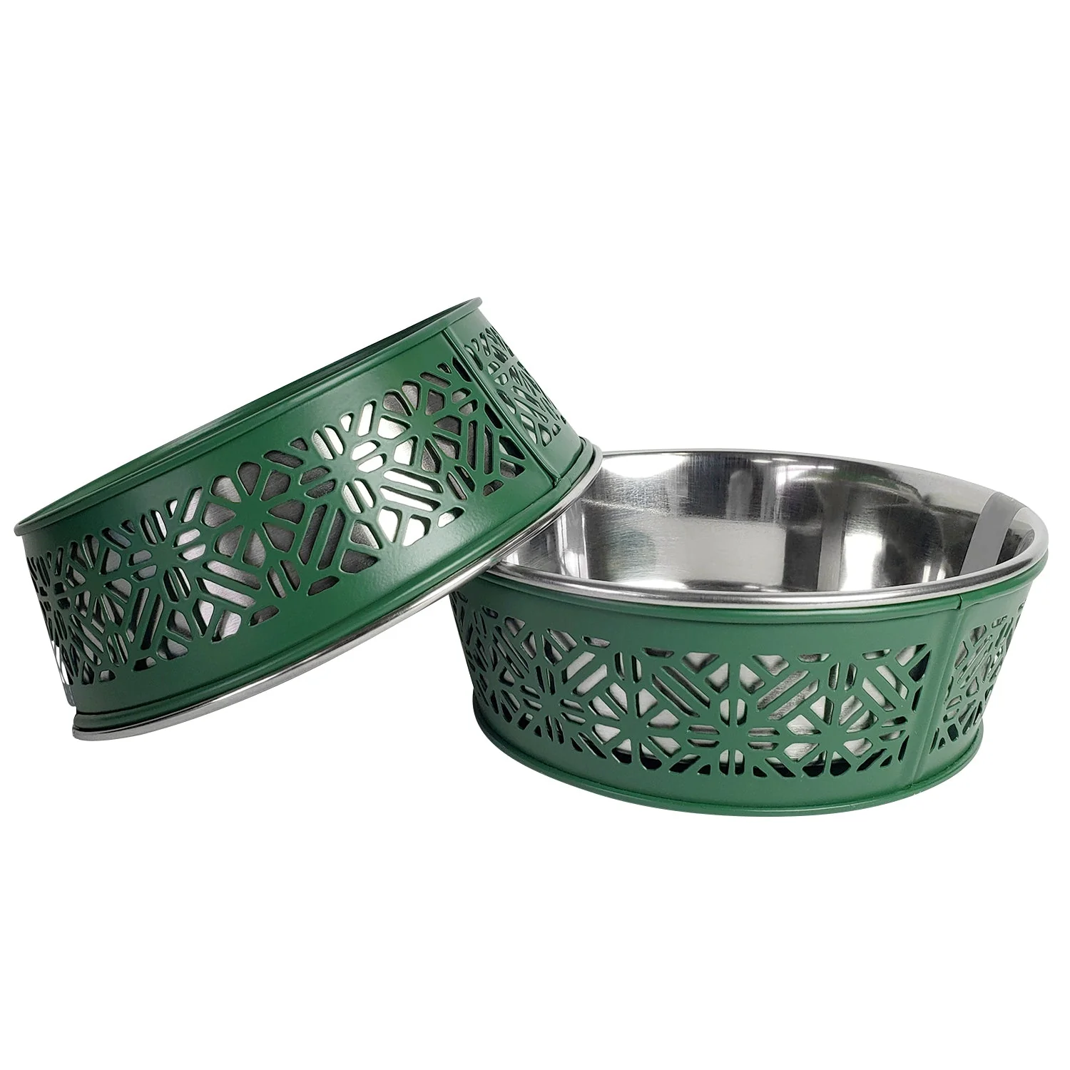 Country Living Set of 2 Stainless Steel Dog Bowls – Farmhouse Style, Ideal for Small to Medium Dogs - Image 5