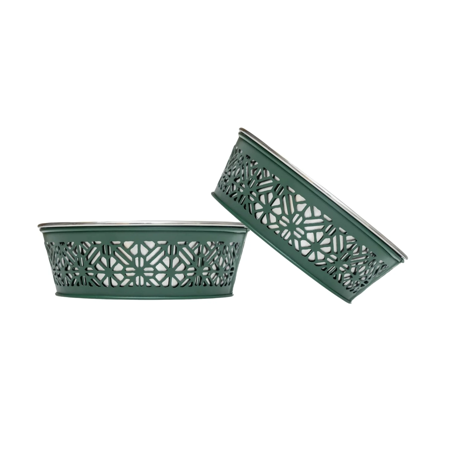 Country Living Set of 2 Stainless Steel Dog Bowls – Farmhouse Style, Ideal for Small to Medium Dogs - Image 6