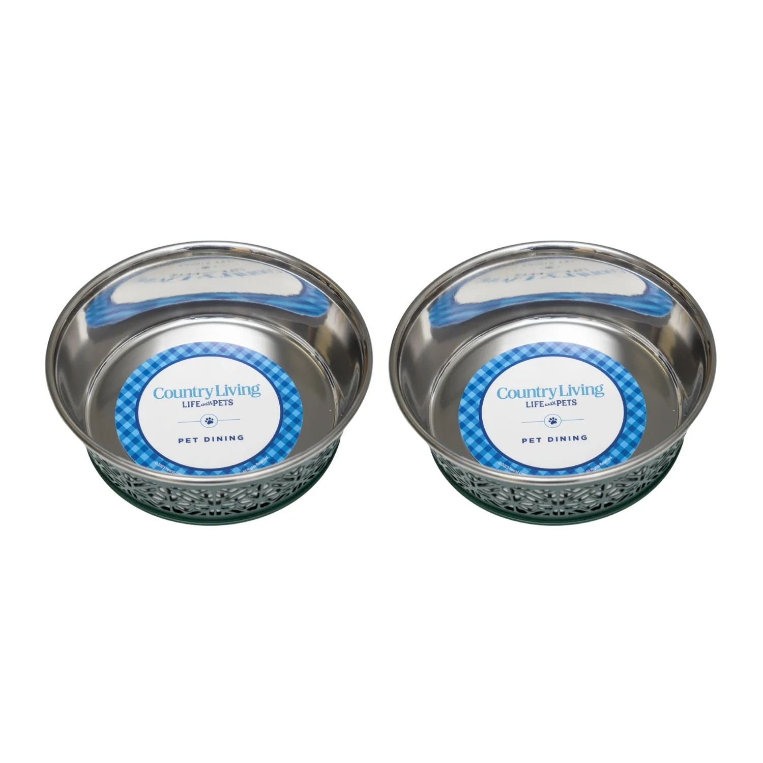 Country Living Set of 2 Stainless Steel Dog Bowls – Farmhouse Style, Ideal for Small to Medium Dogs - Image 7