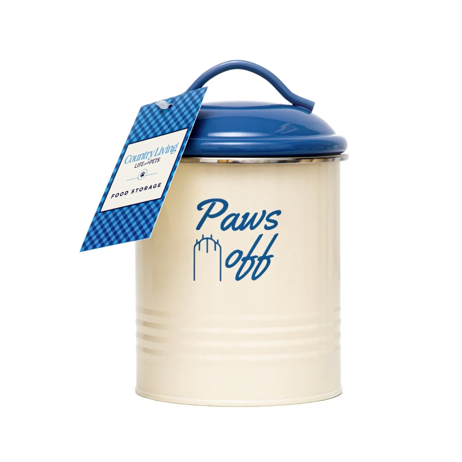 Country Living Set of 3 Pet Treat Canisters, Dog Treat Storage – French Blue Lid - Image 8