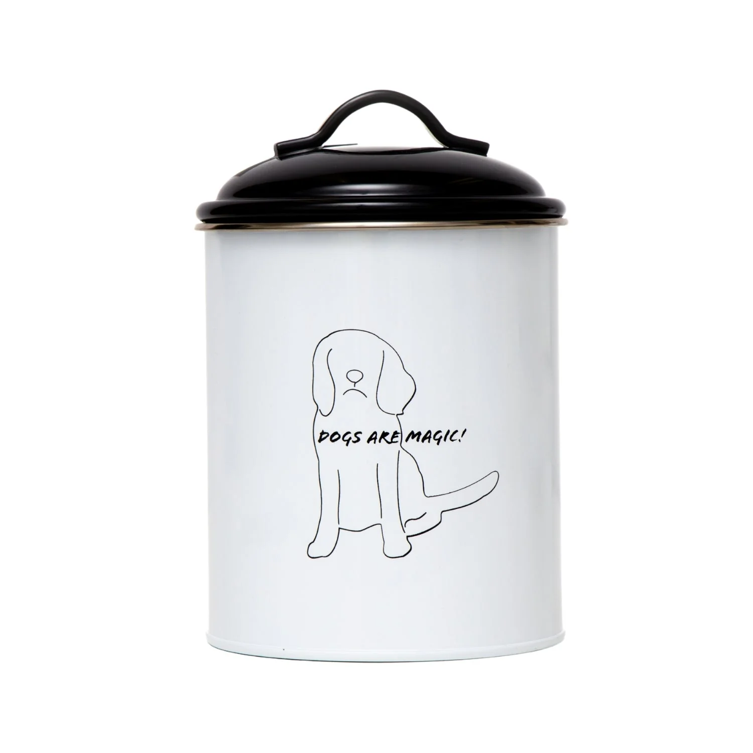 Country Living Set of 3 Pet Treat Storage Canisters – Black & White - Image 7