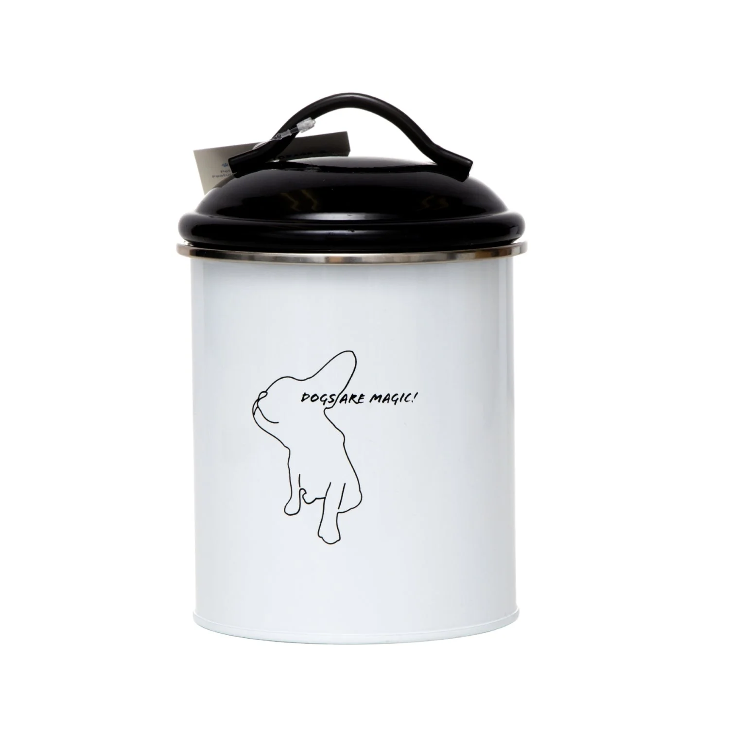 Country Living Set of 3 Pet Treat Storage Canisters – Black & White - Image 8