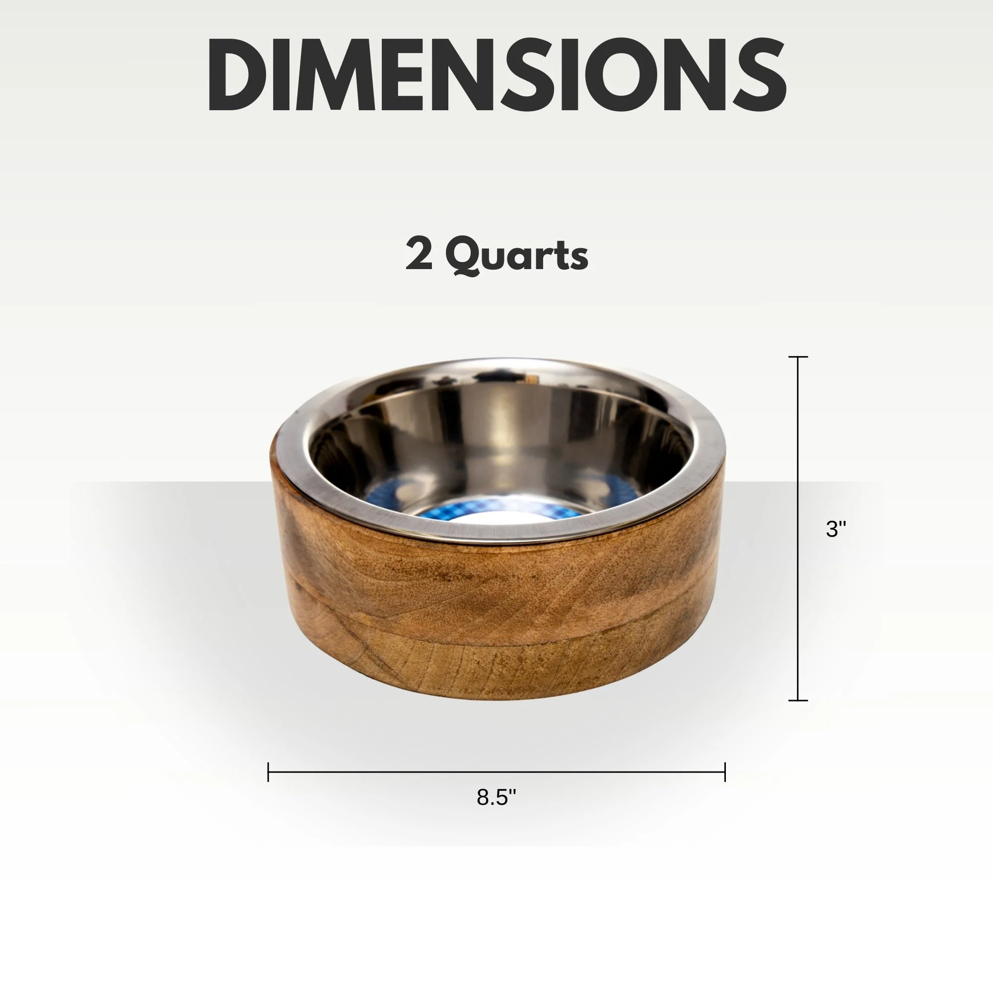 Country Living Stainless Steel Dog Bowl with Cylindrical Mango Wood Holder - Image 10