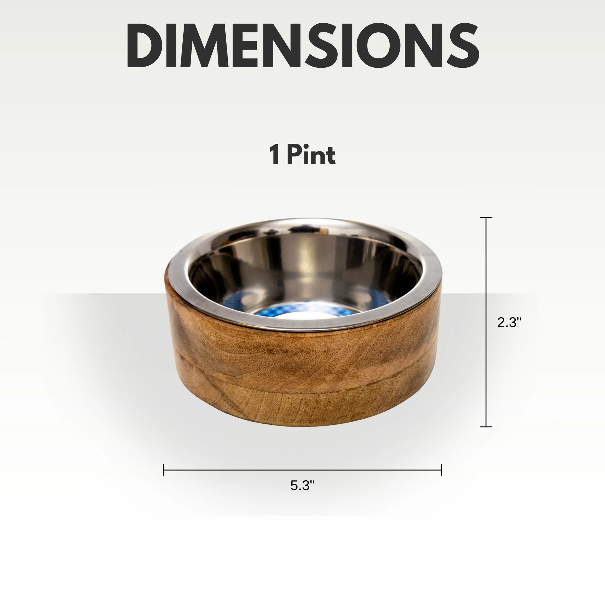 Country Living Stainless Steel Dog Bowl with Cylindrical Mango Wood Holder - Image 11