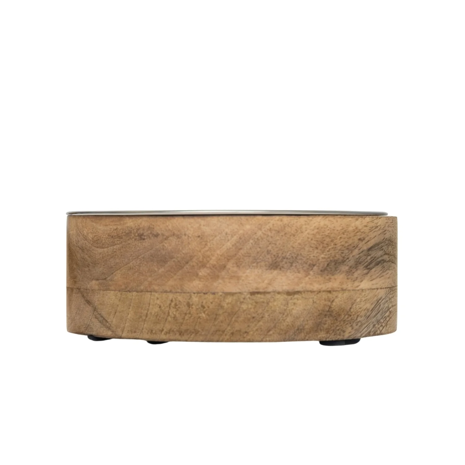 Country Living Stainless Steel Dog Bowl with Cylindrical Mango Wood Holder - Image 5