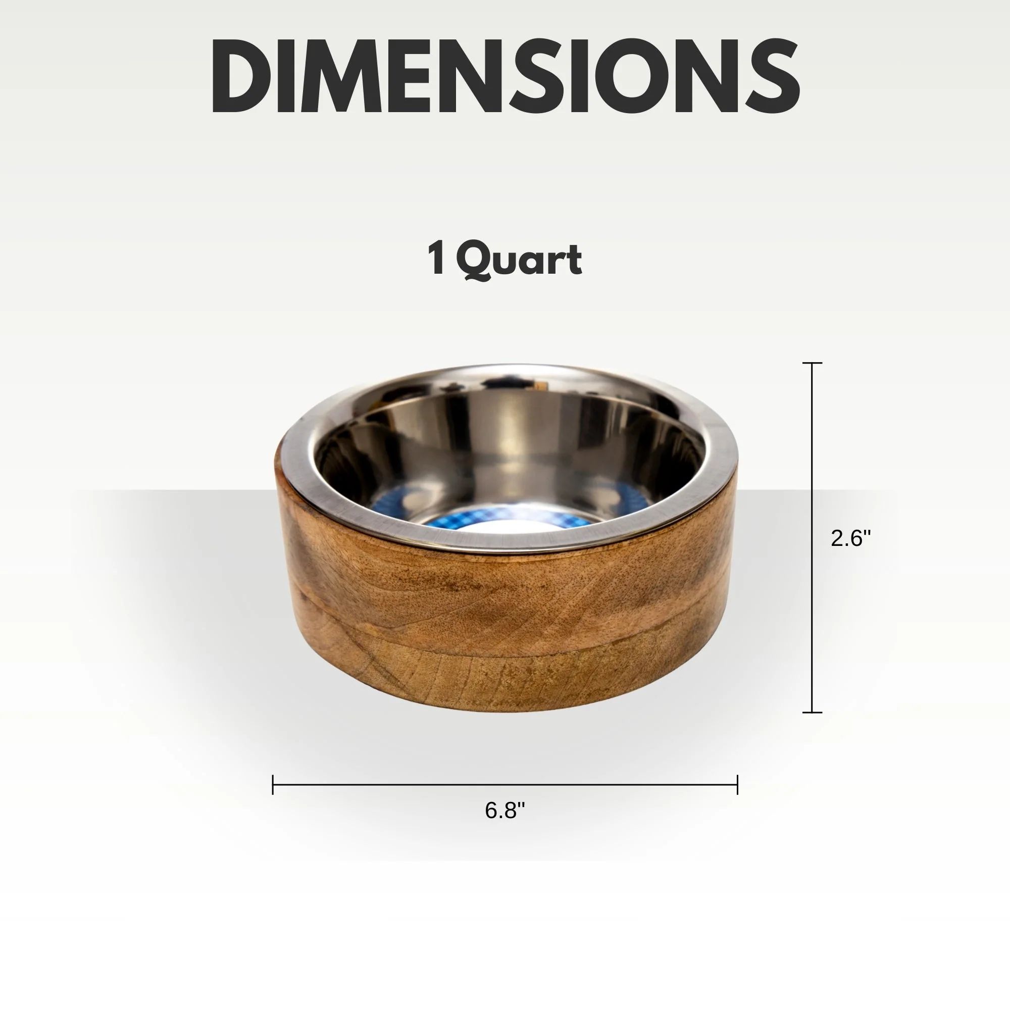 Country Living Stainless Steel Dog Bowl with Cylindrical Mango Wood Holder - Image 9