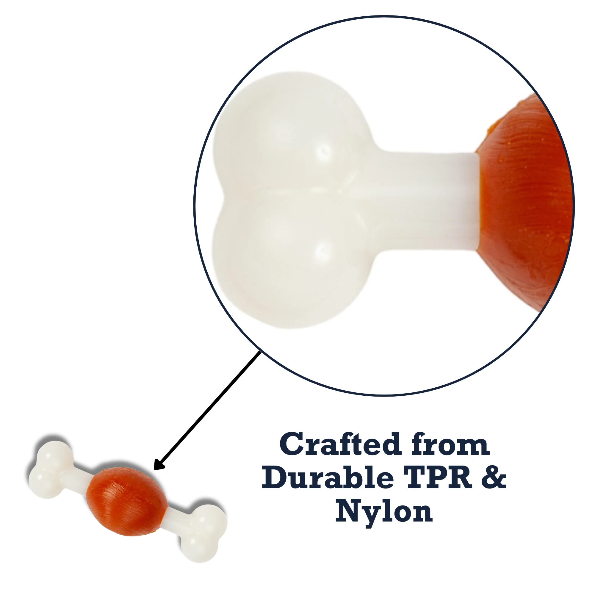 Country Living TPR & Nylon Bone Dog Chew Toy - Beef-Flavored, Ideal for Small Dogs - Image 4