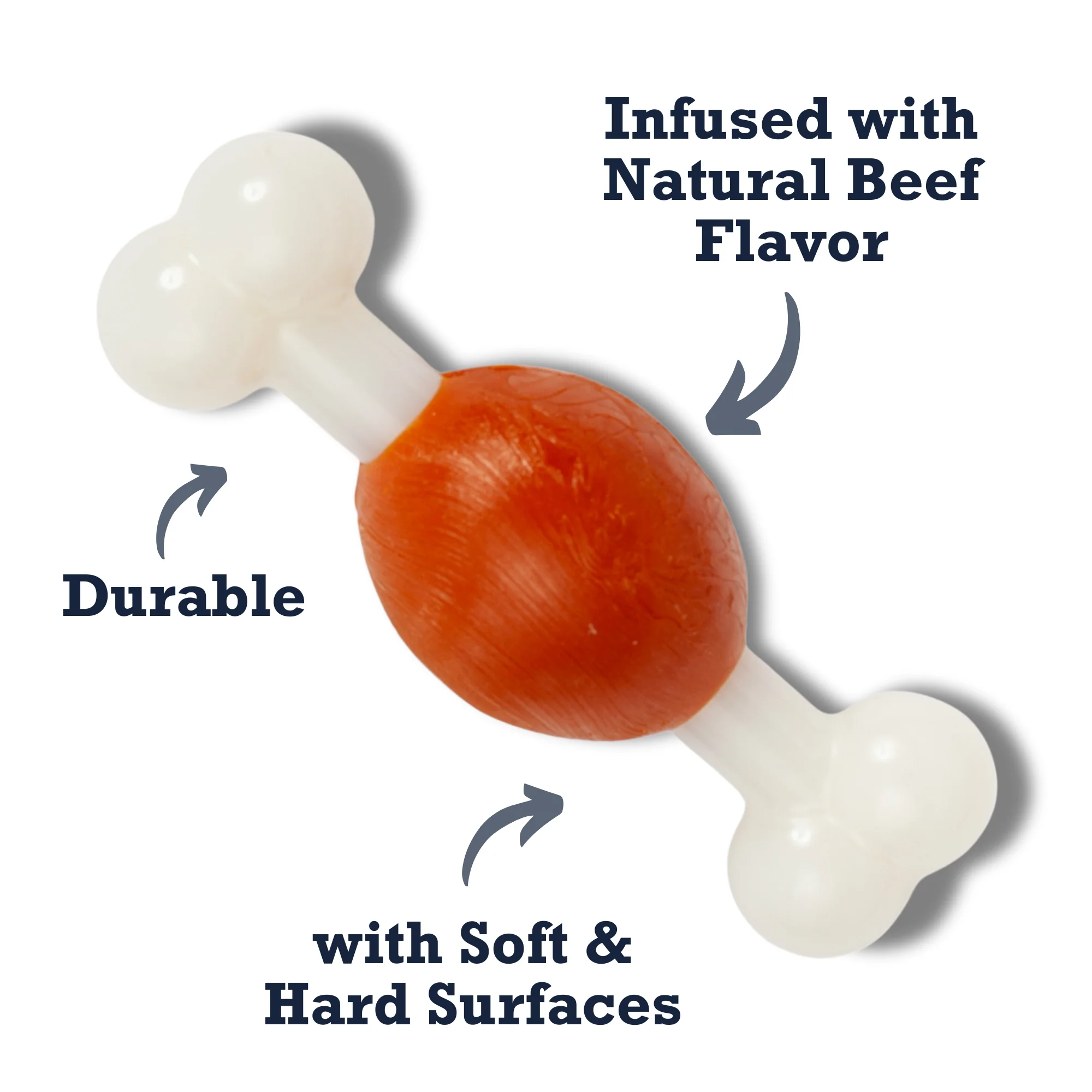 Country Living TPR & Nylon Bone Dog Chew Toy - Beef-Flavored, Ideal for Small Dogs - Image 5