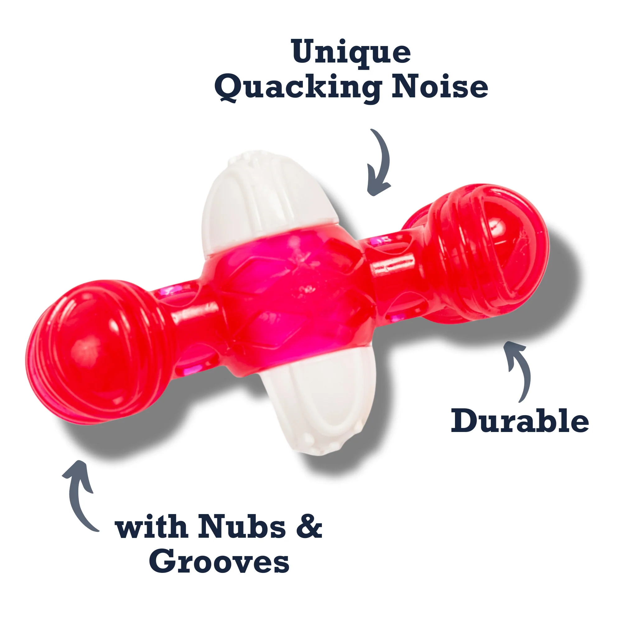 Country Living TPR & Nylon Quacker Bone Chew Toy for Dogs – with Engaging Quacking Sound - Image 7