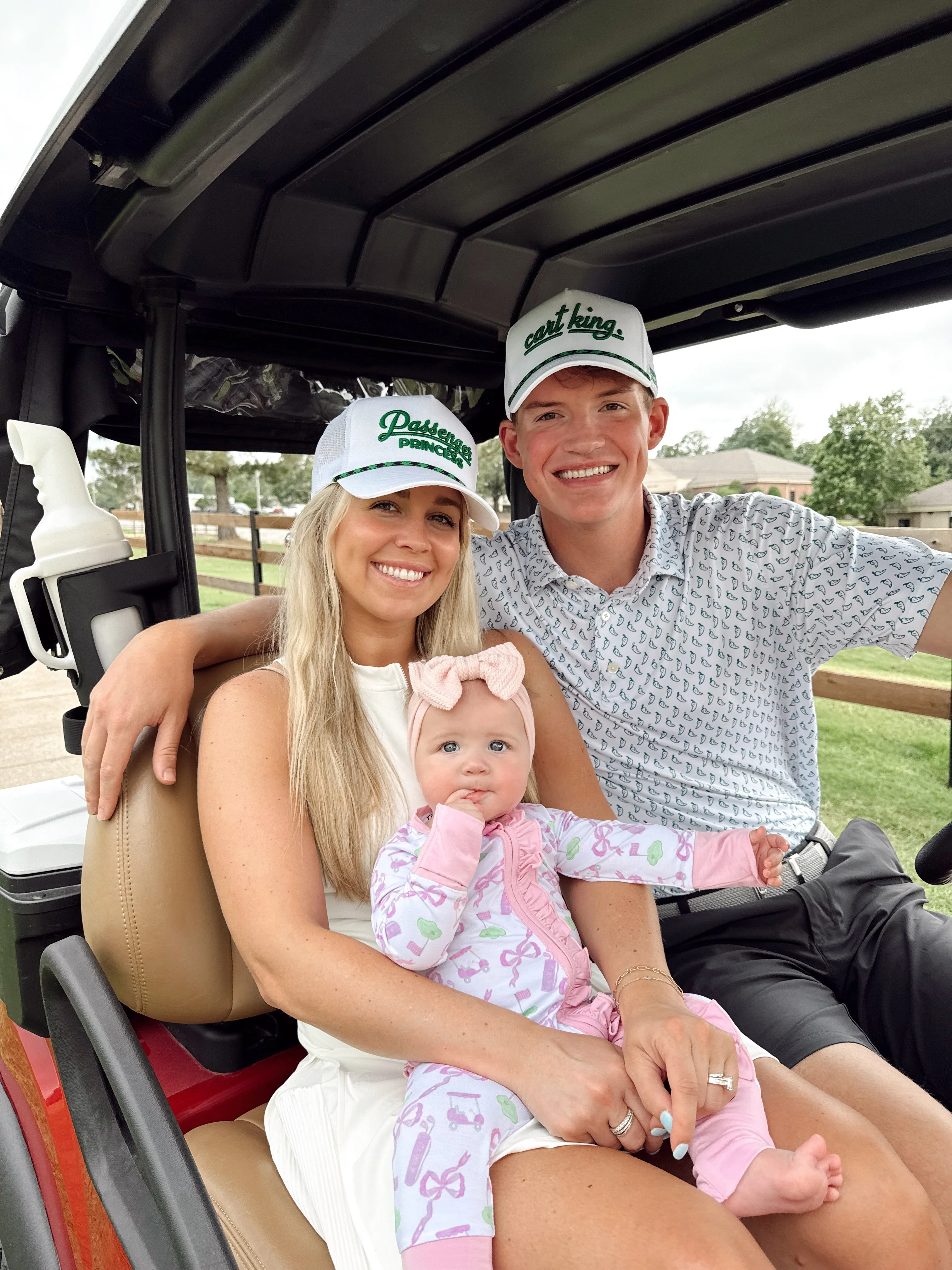 Couples Golf Hat - White Vintage Trucker Hat - Image 4