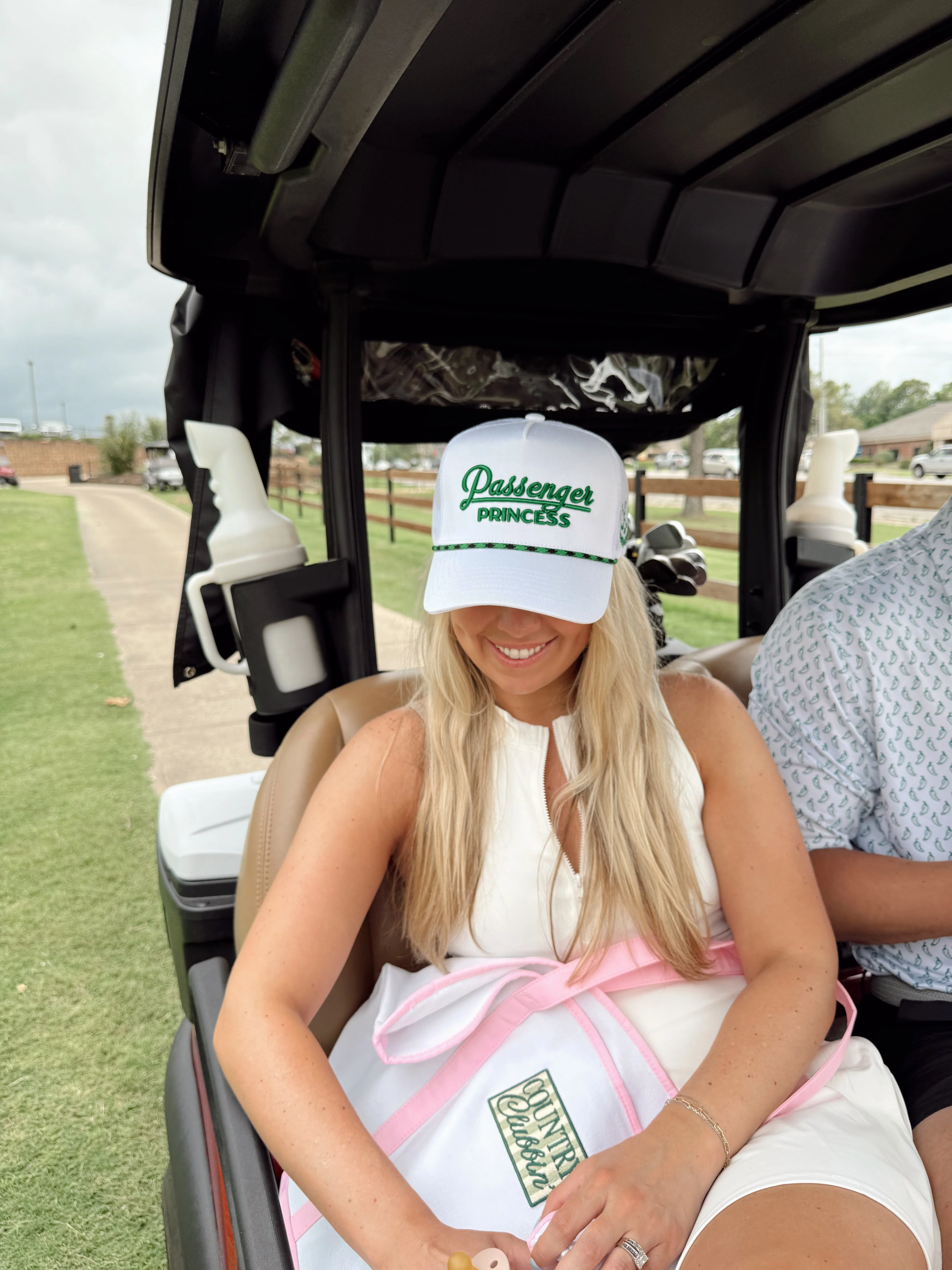 Couples Golf Hat - White Vintage Trucker Hat - Image 5