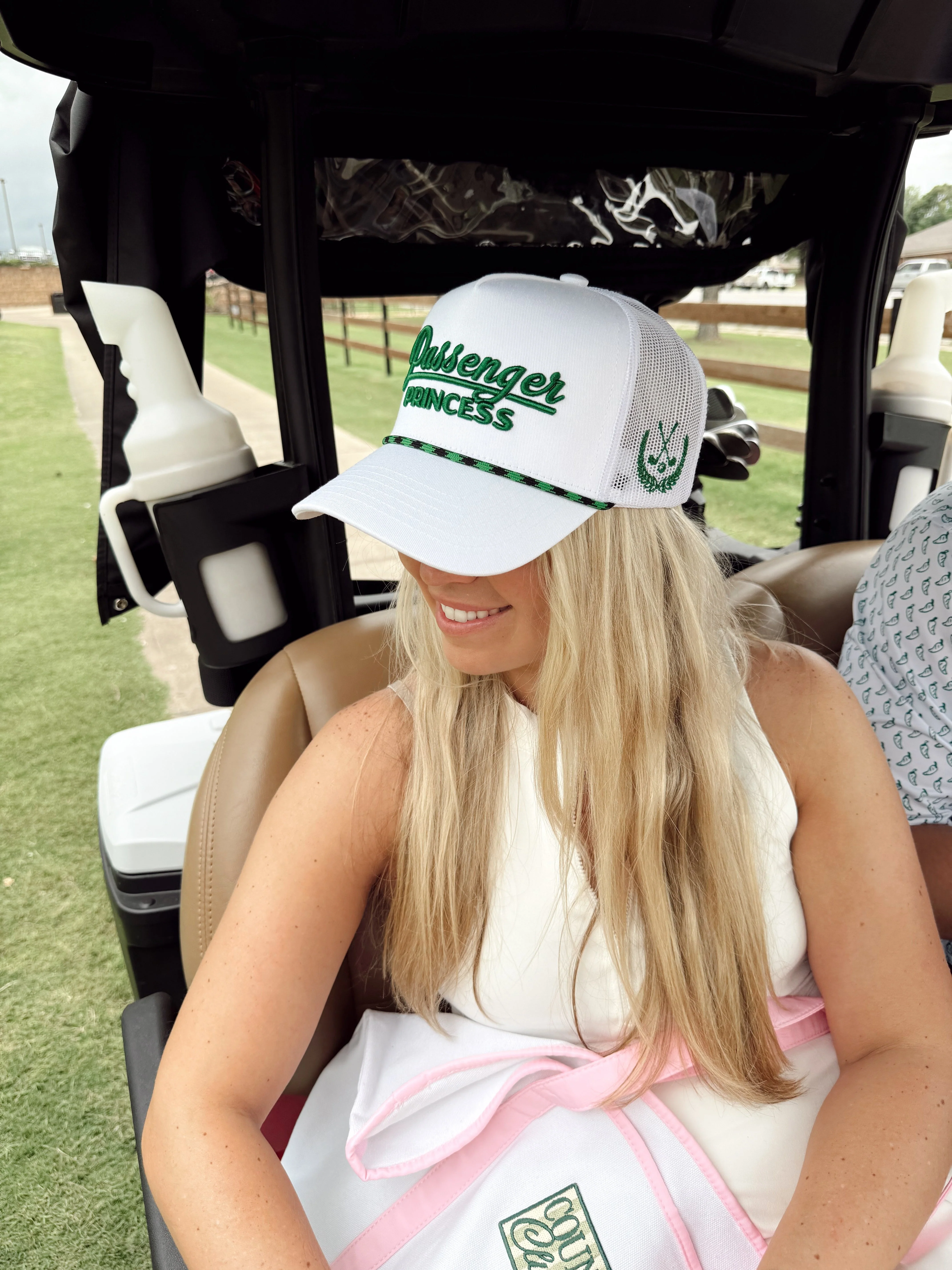 Couples Golf Hat - White Vintage Trucker Hat - Image 6