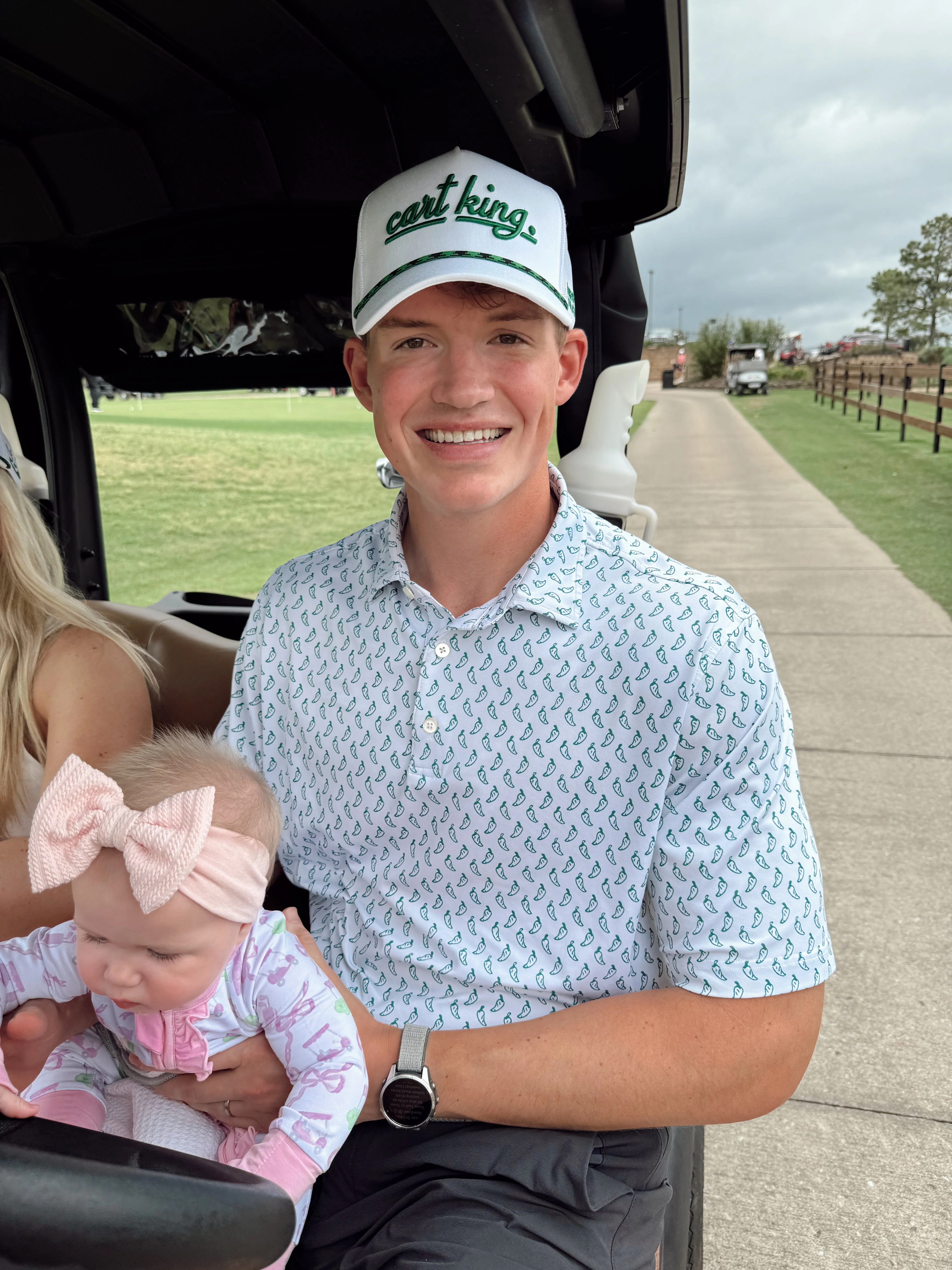 Couples Golf Hat - White Vintage Trucker Hat - Image 7