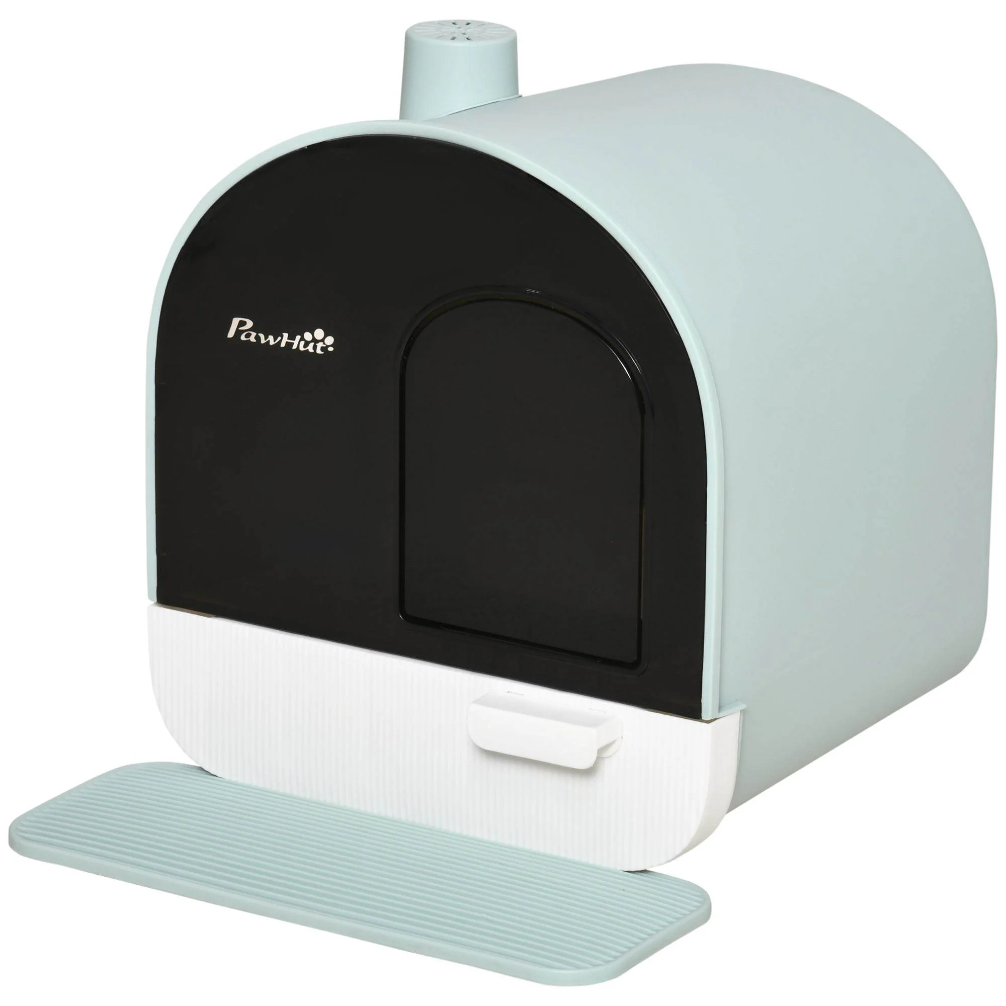 Covered Cat Litter Box with Odor Filter - Complete Privacy Kit with Tray, Scoop & Mat | Green Hooded Litter House - Image 11