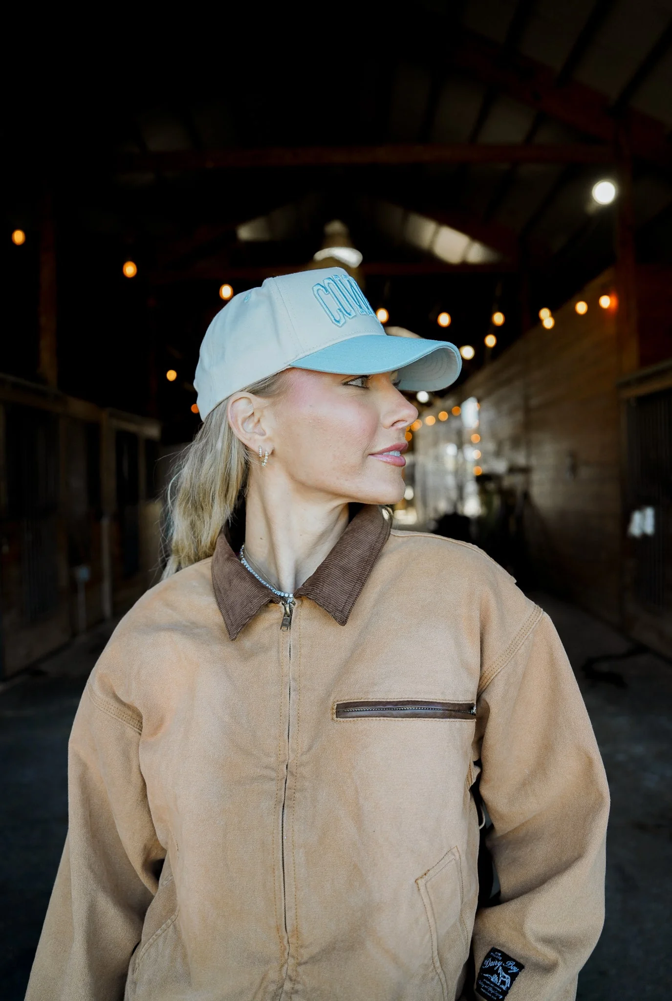 Cowboy - Baby Blue Vintage Trucker Hat - Image 3