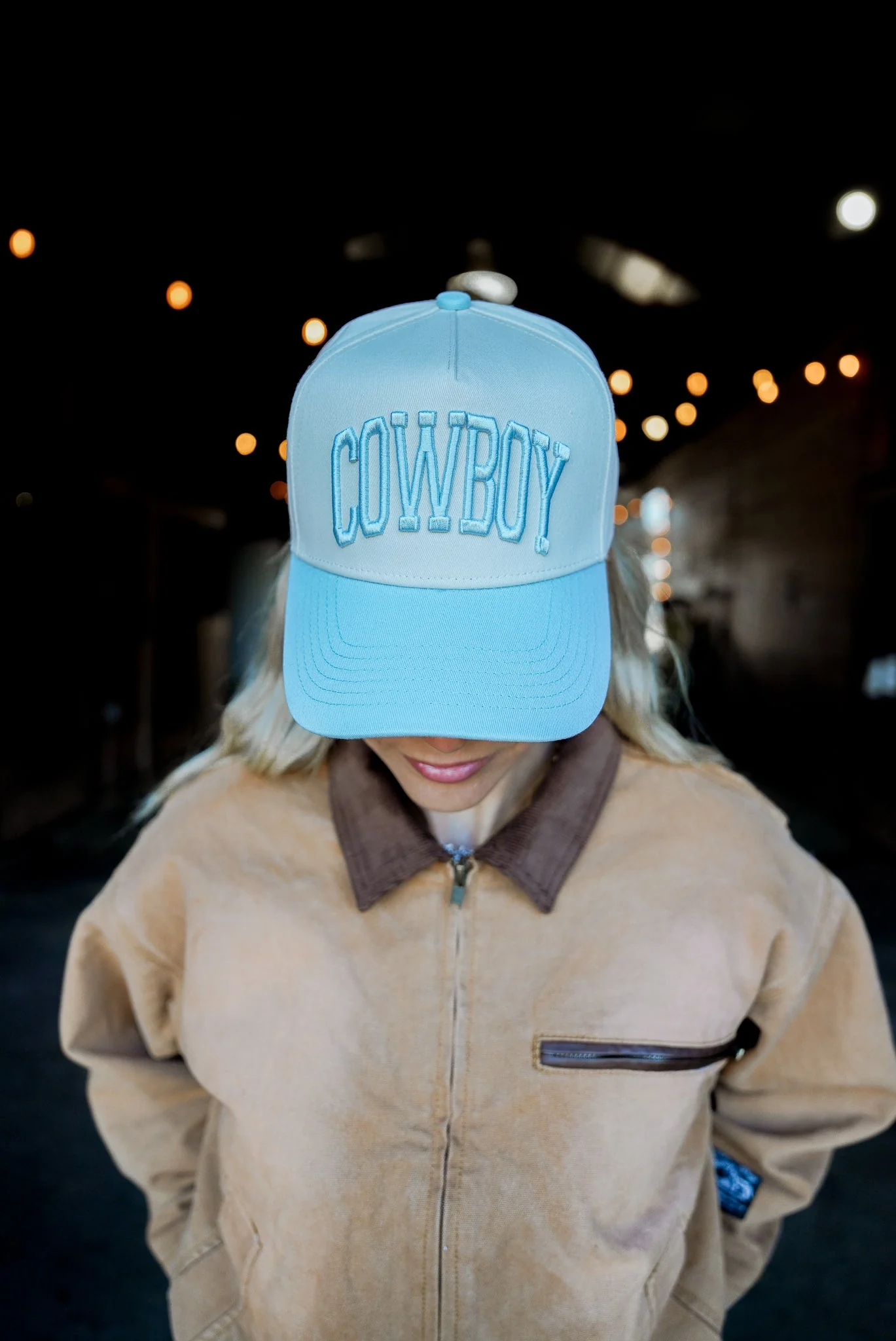 Cowboy - Baby Blue Vintage Trucker Hat - Image 8